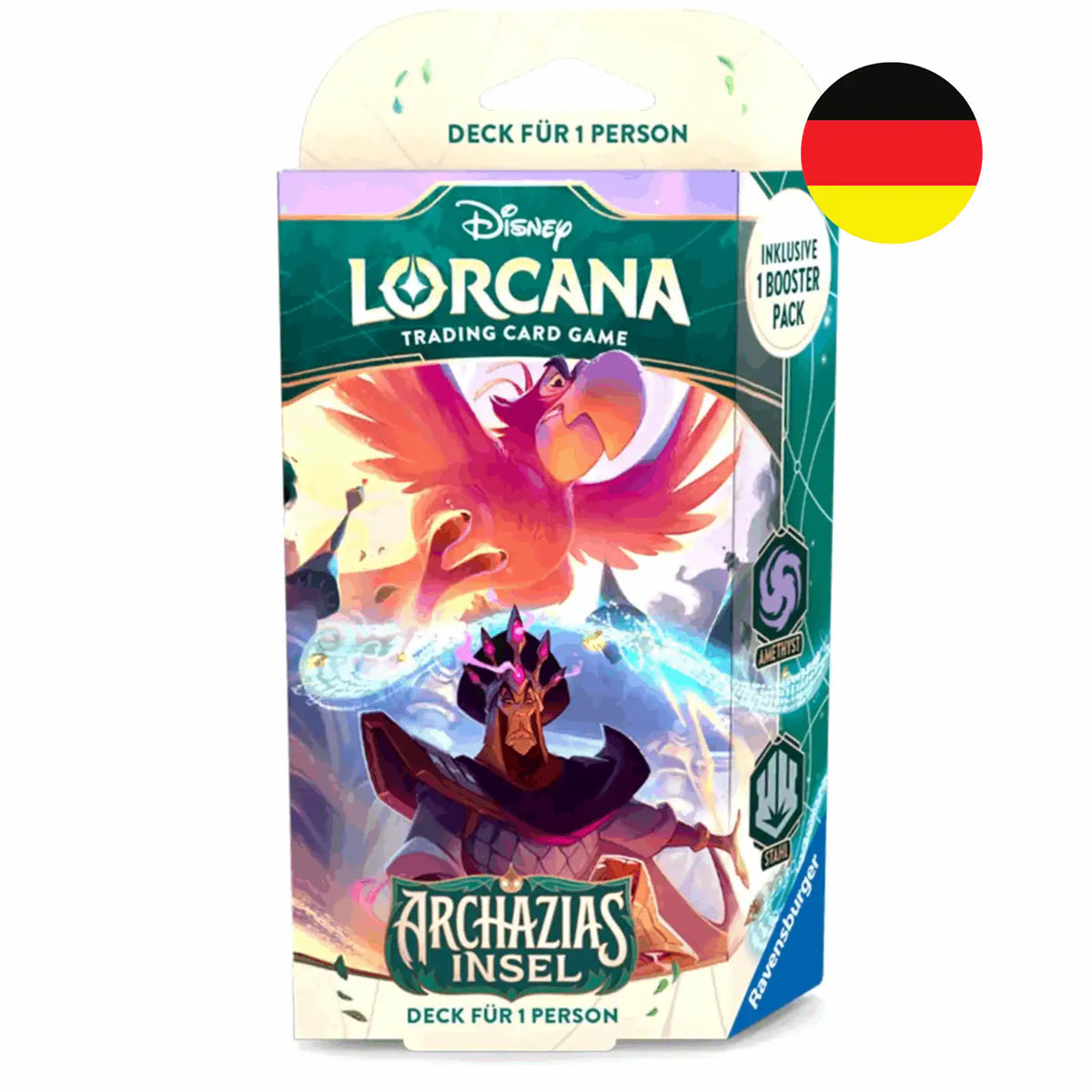 Disney Lorcana - Archazias Insel Starter Deck - Amethyst / Stahl - DE