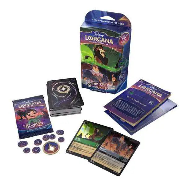 Disney Lorcana - Shimmering Skies: Starter Deck Emerald and Steel - Scar und Kronk - EN