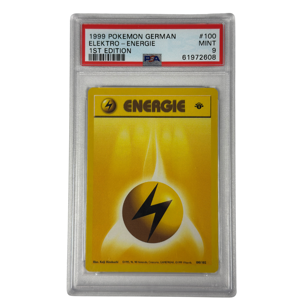 Pokémon - Elektro Energie 1st Edition #100/102 Base Set (1999) Deutsch – PSA 9 Mint