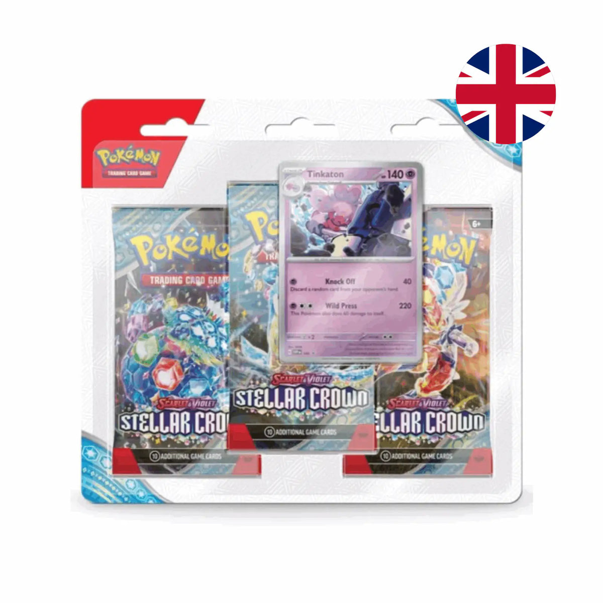 Pokémon - Scarlet & Violet: Stellar Crown 3-Pack Blister - Tinkaton - EN