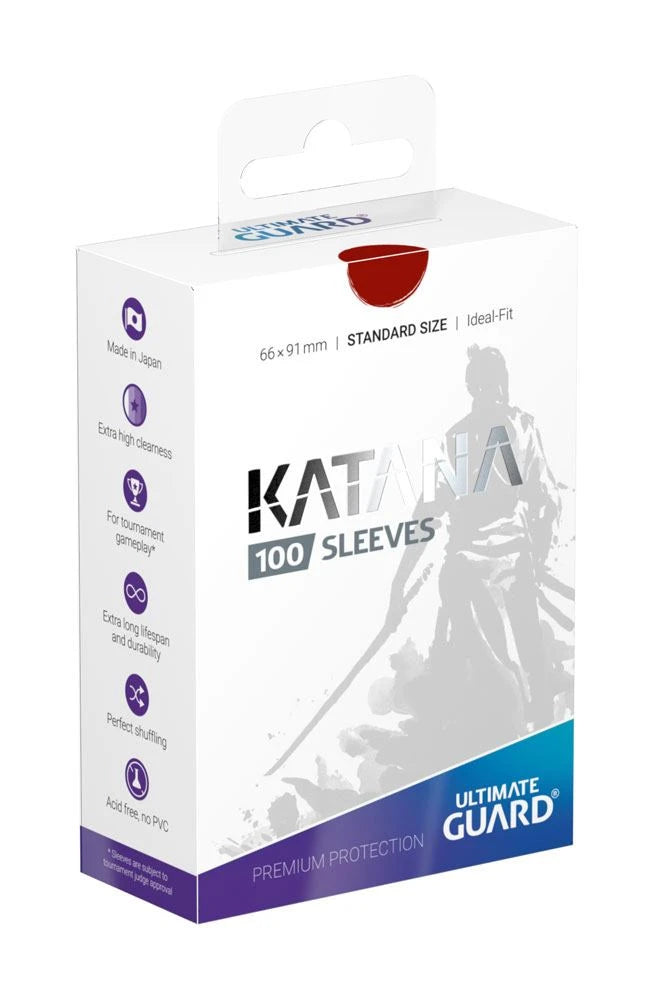 Ultimate Guard - Katana Fundas Tamaño estándar Rojo - 100 unidades