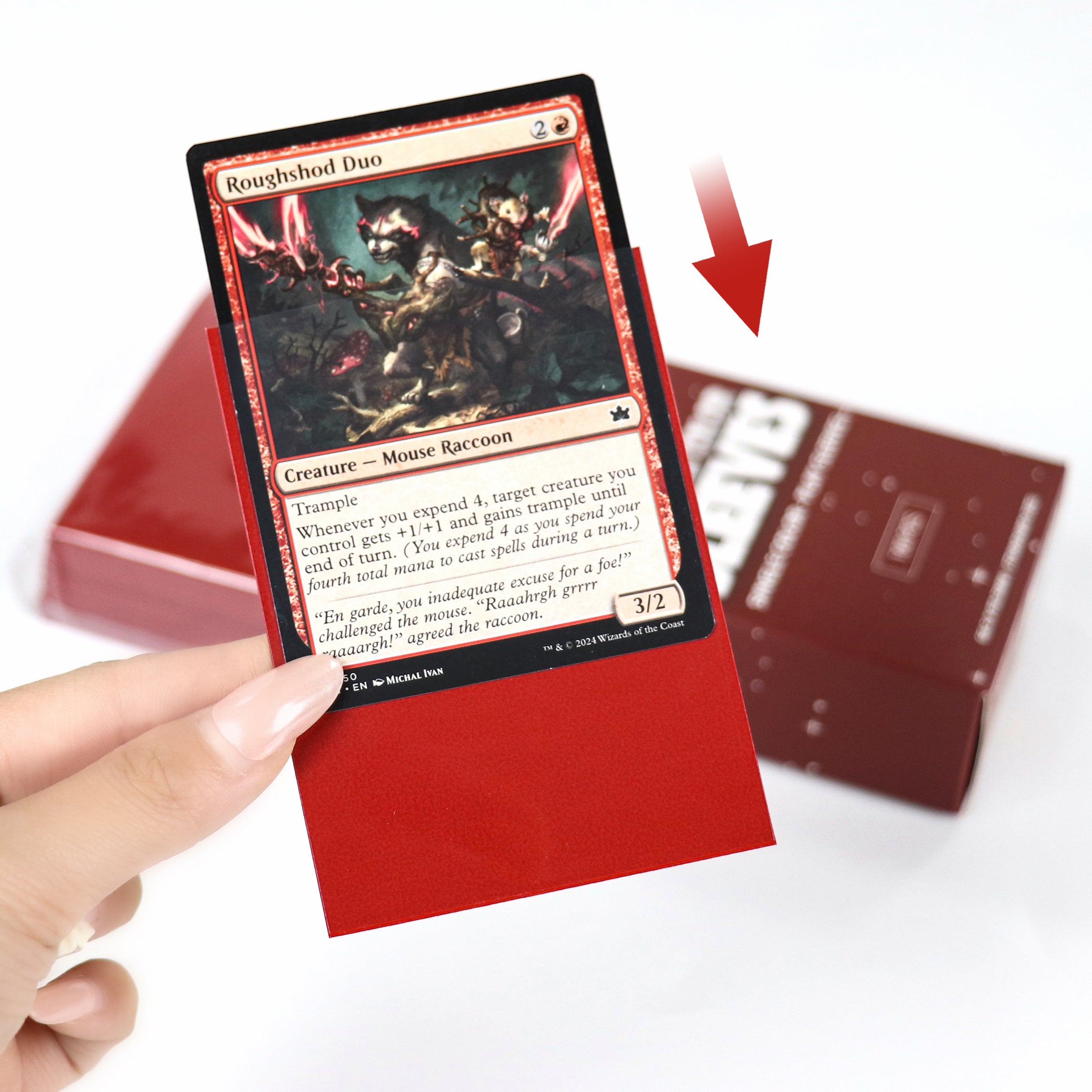 cardcosmos - Fundas mate premium rojas | 100stk