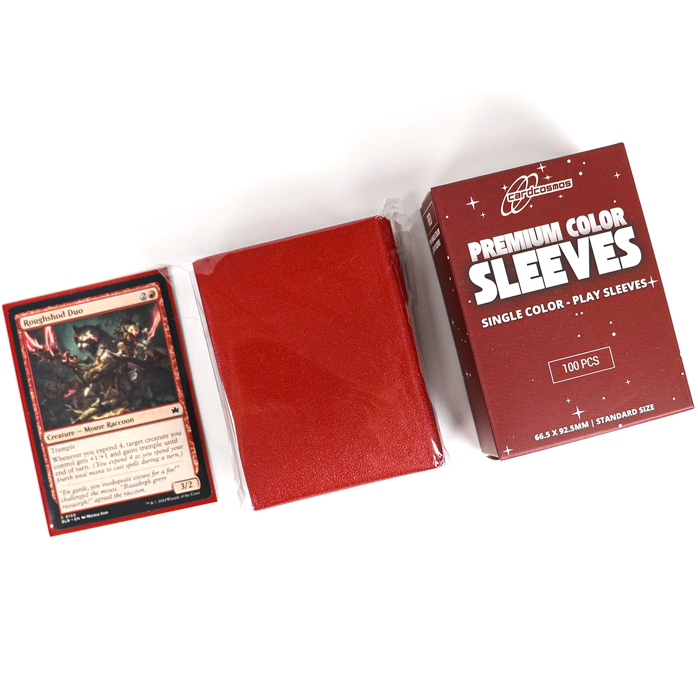 cardcosmos - Fundas mate premium rojas | 100stk