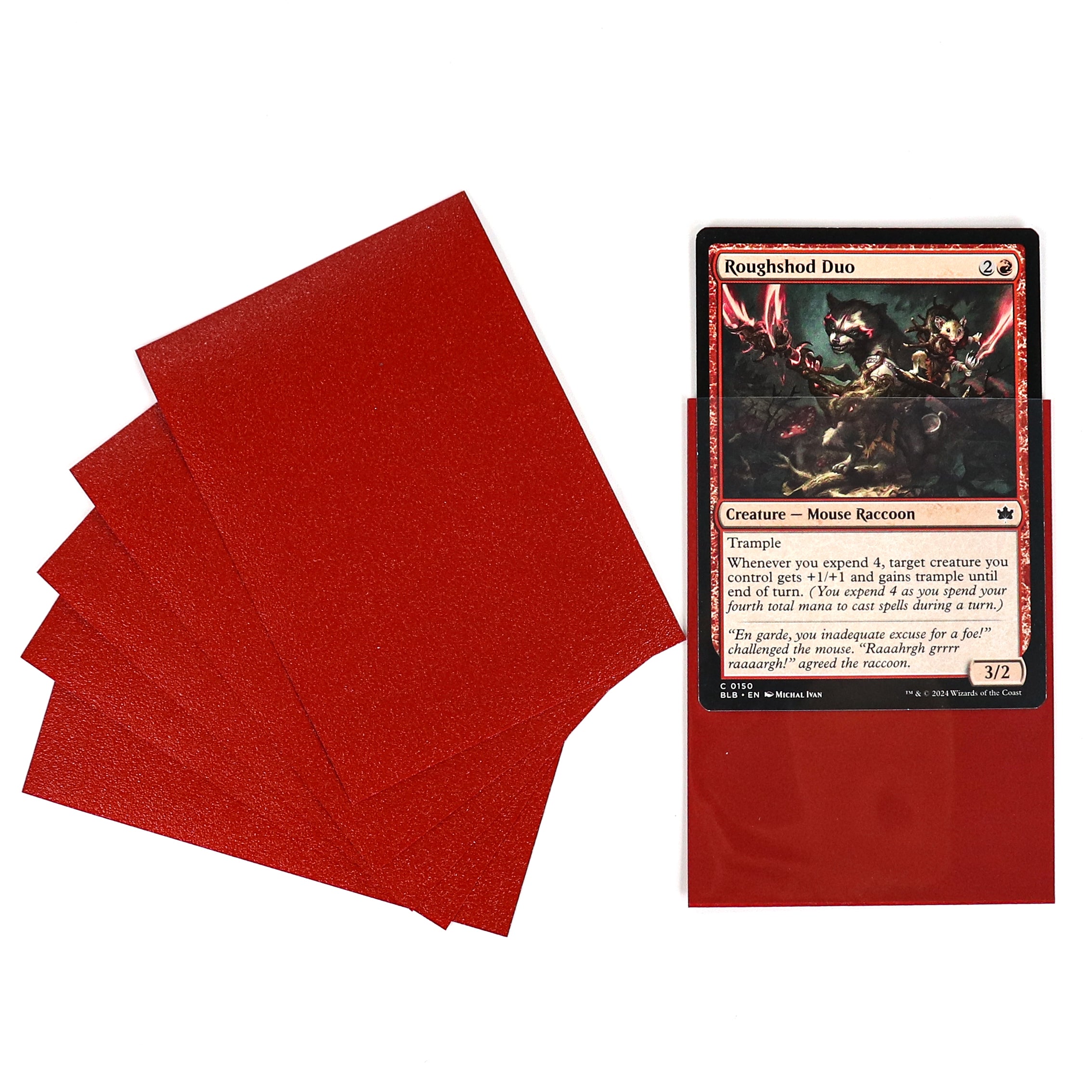 cardcosmos - Fundas mate premium rojas | 100stk