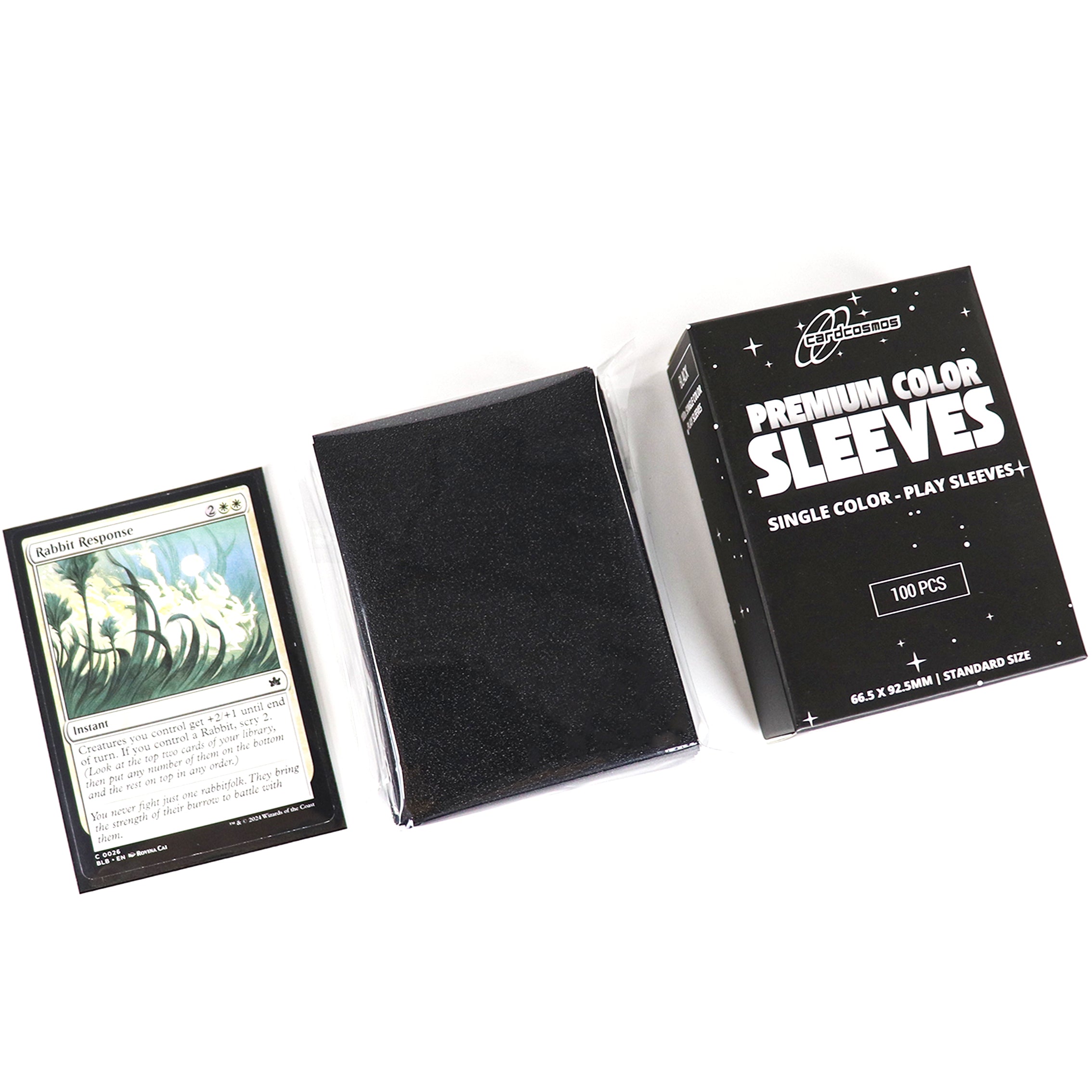 cardcosmos - Fundas mate premium negras | 100stk