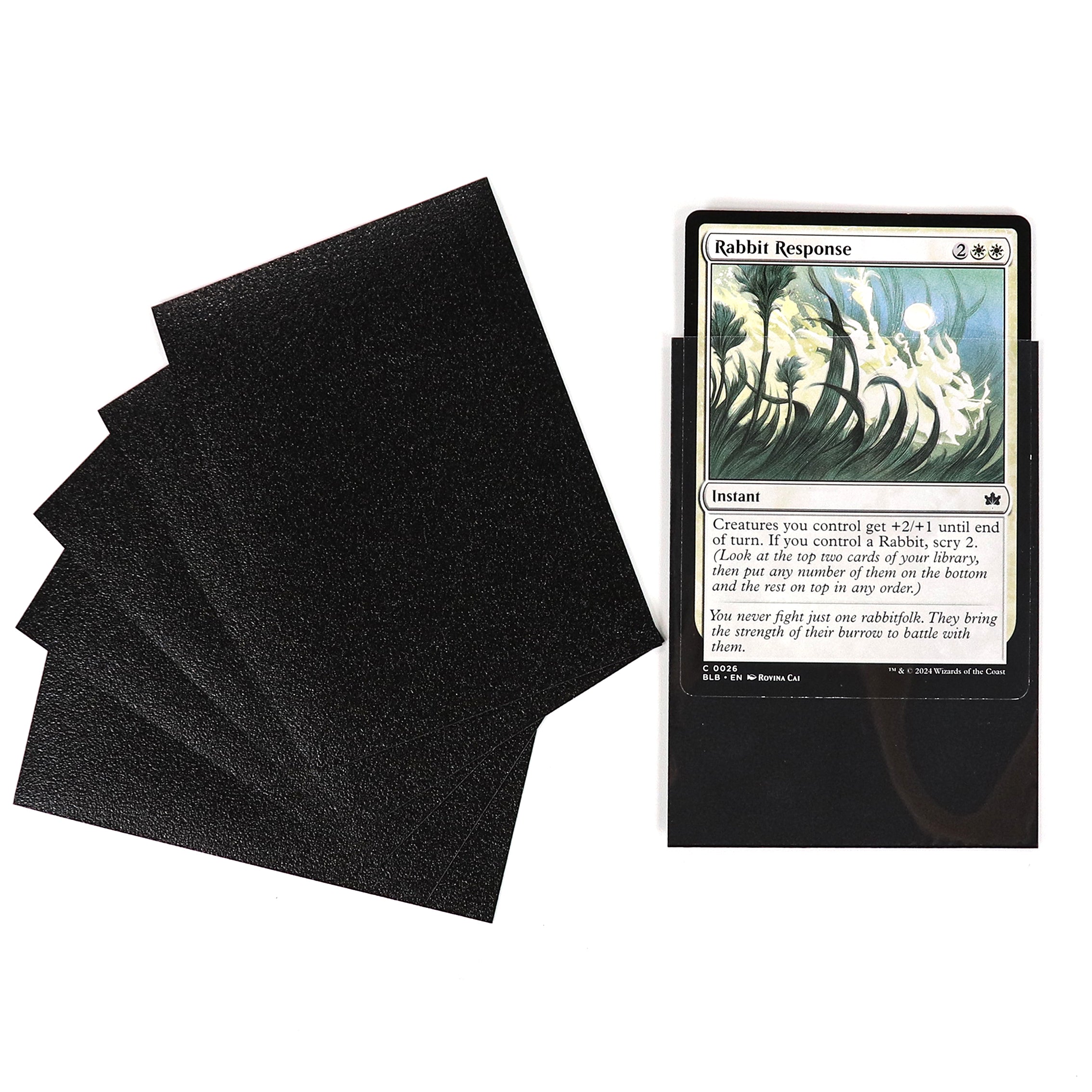 cardcosmos - Fundas mate premium negras | 100stk