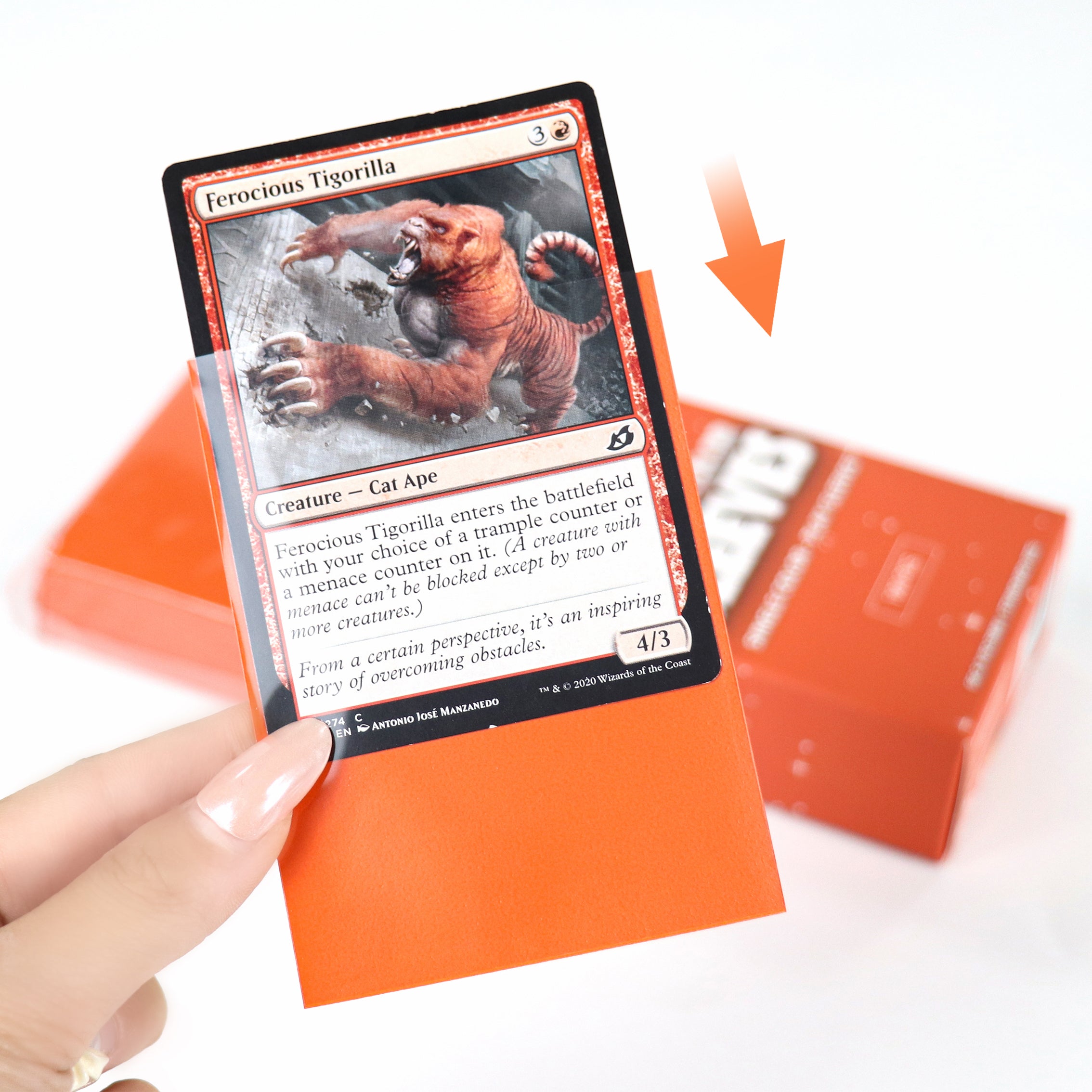 cardcosmos - Fundas mate premium naranja | 100stk