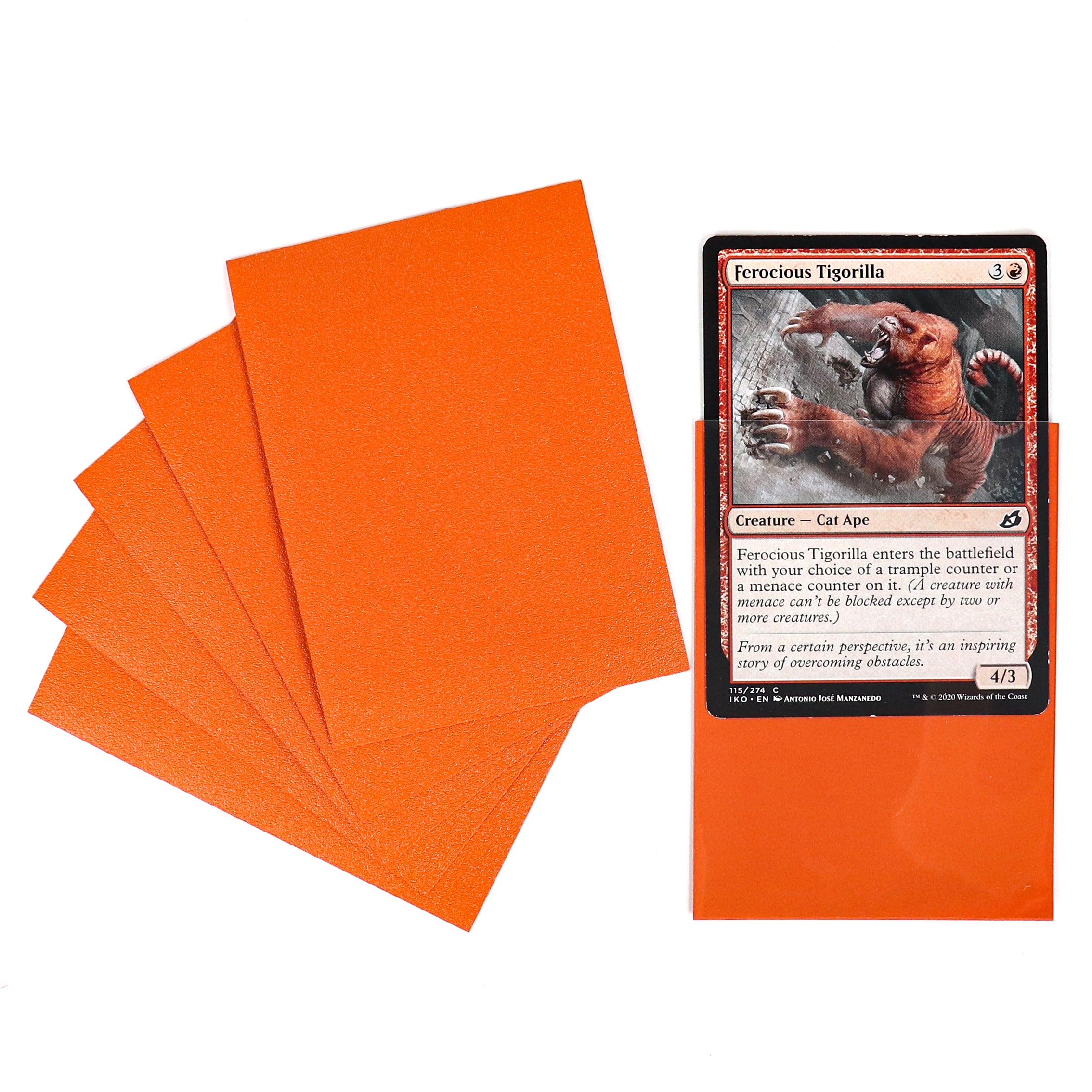 cardcosmos - Fundas mate premium naranja | 100stk