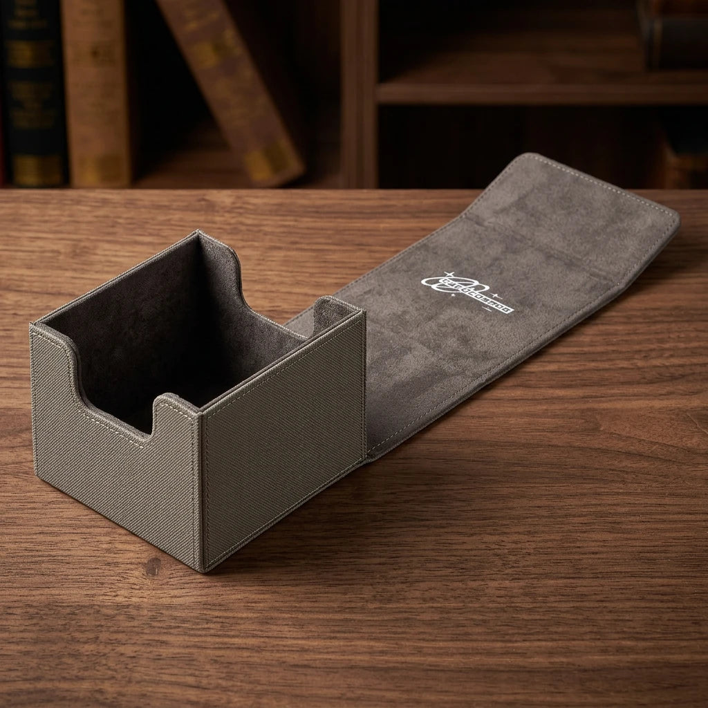 cardcosmos - Caja premium para mazo Toploader para más de 60 cartas - Gris