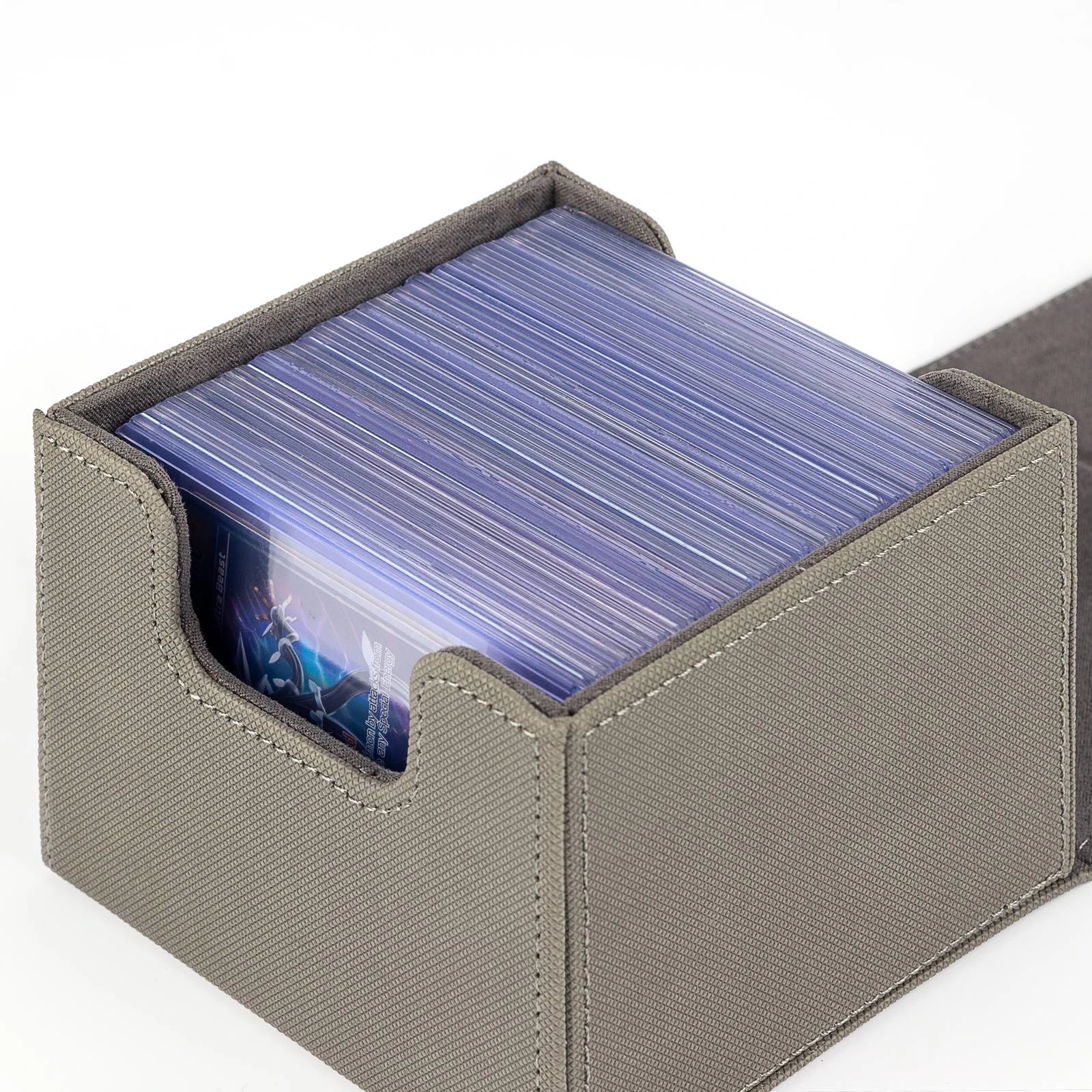 cardcosmos - Caja premium para mazo Toploader para más de 60 cartas - Gris