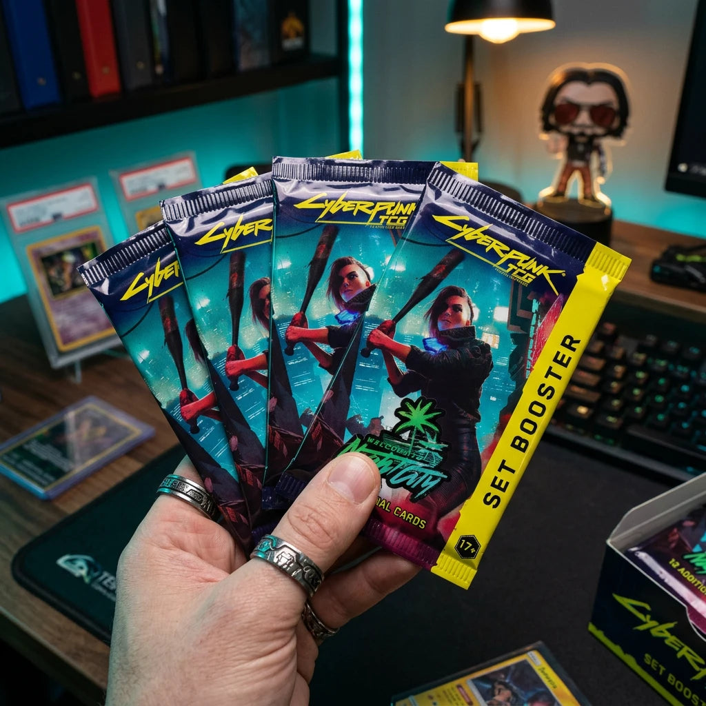 Cyberpunk TCG: Welcome to Night City Caja de sobres EN