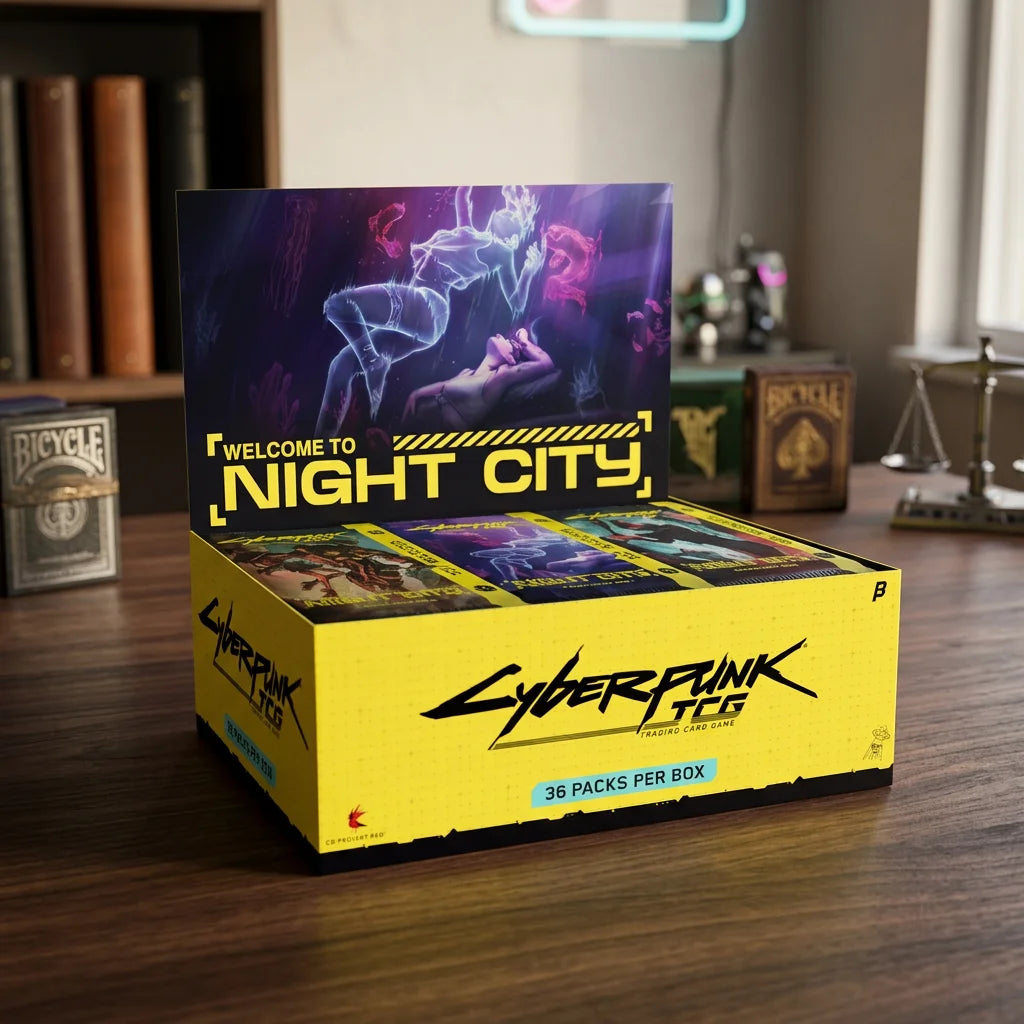 Cyberpunk TCG: Welcome to Night City Beta Caja de sobres Inglés