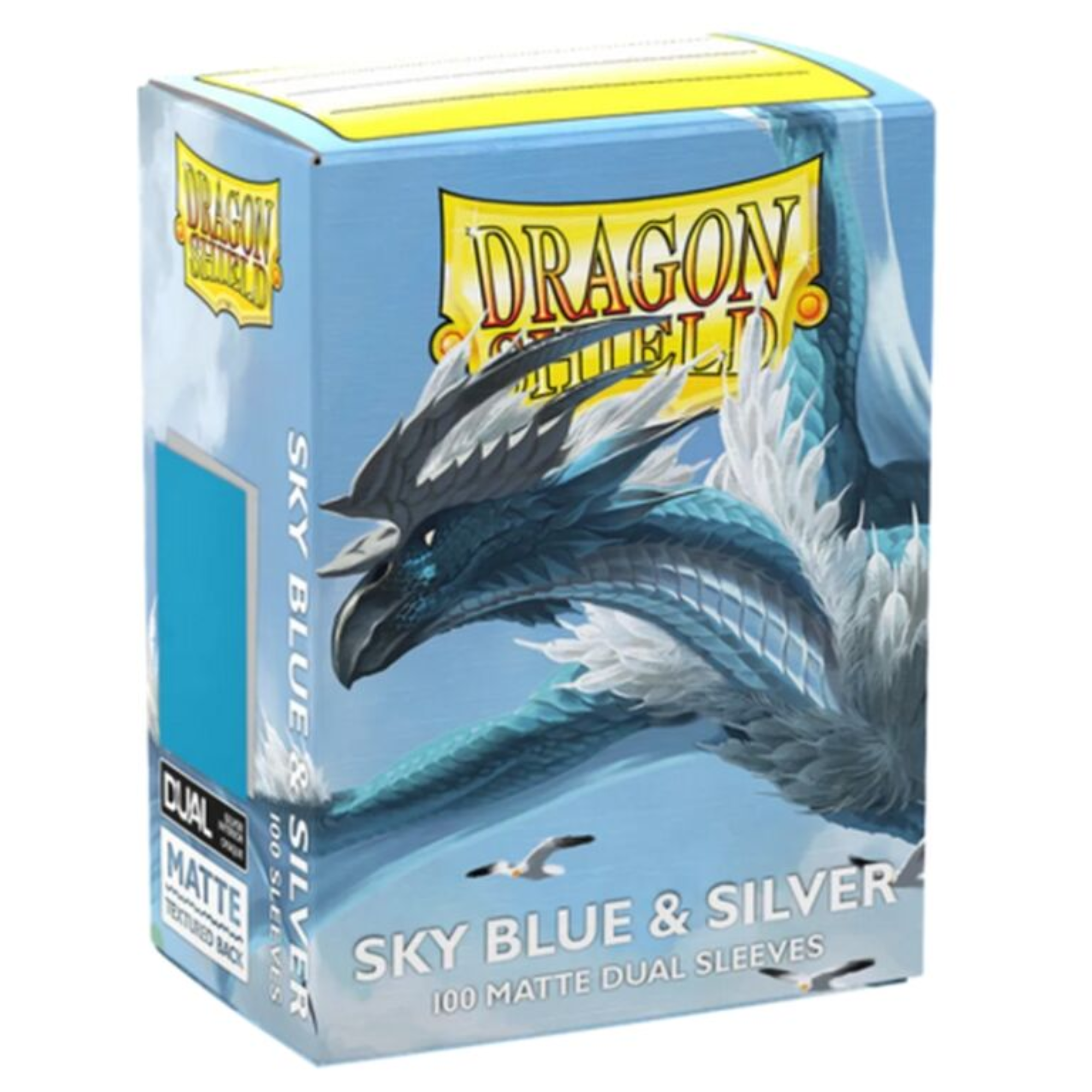 Dragon Shield Fundas – Dual Mate Azul Cielo y Plata (100 piezas)