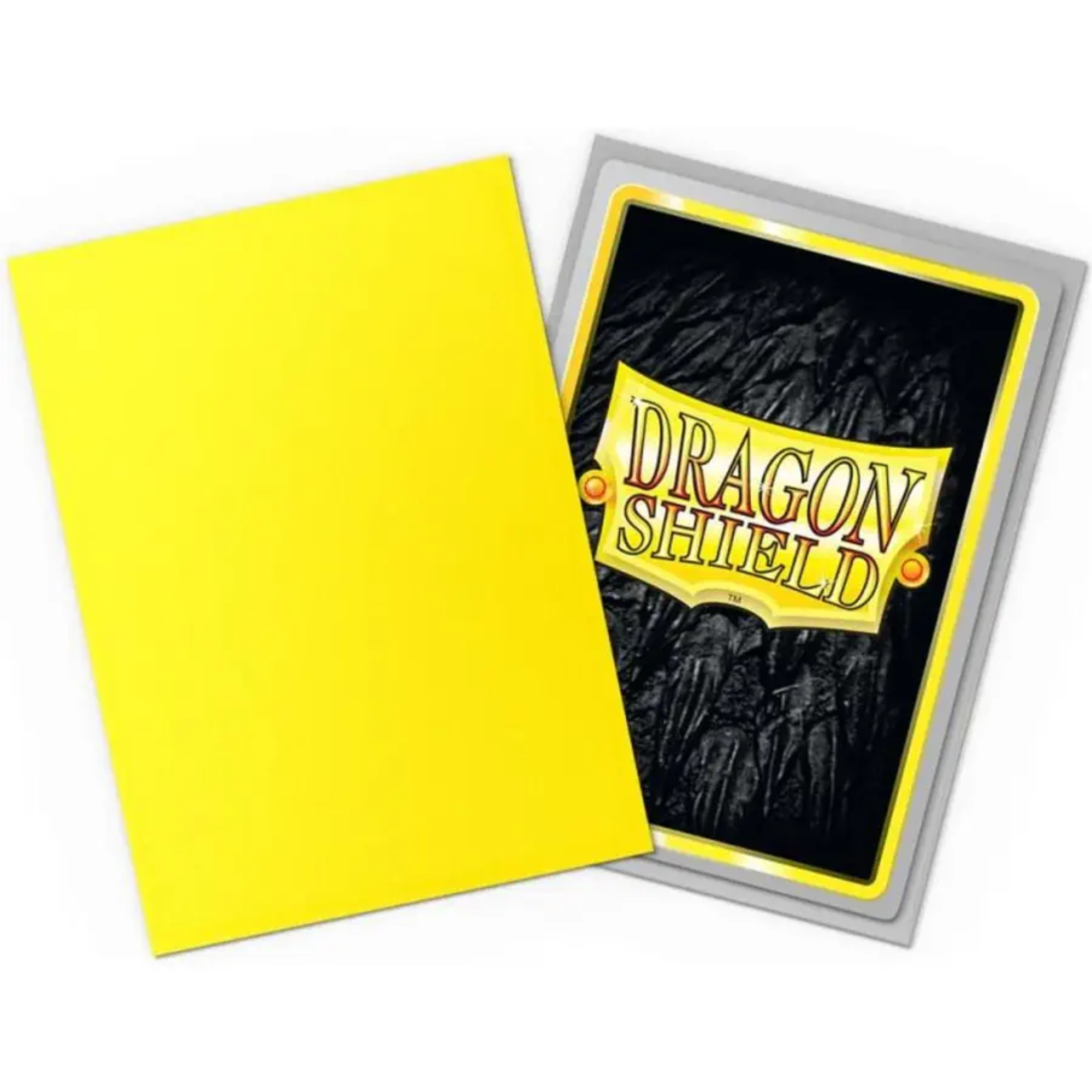 Dragon Shield Fundas – Dual Mate Amarillo y Plata (100 piezas)