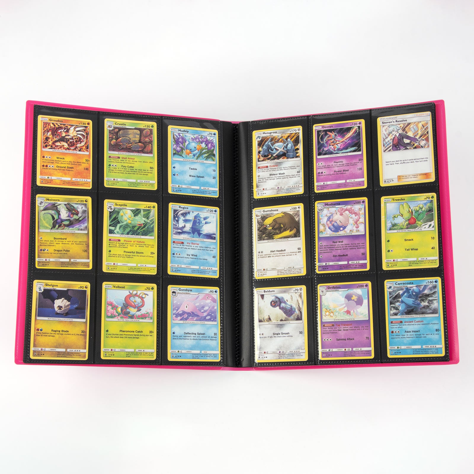 cardcosmos - Carpeta básica con correa de 9 bolsillos - Rosa