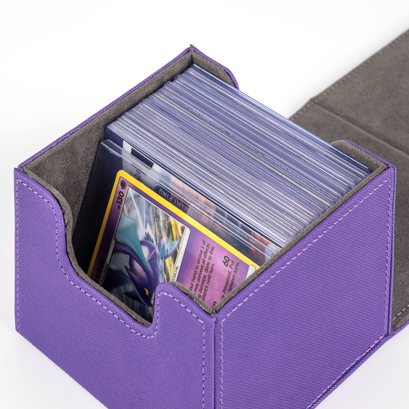 cardcosmos - 60+ Premium Toploader Deck Box - Purple