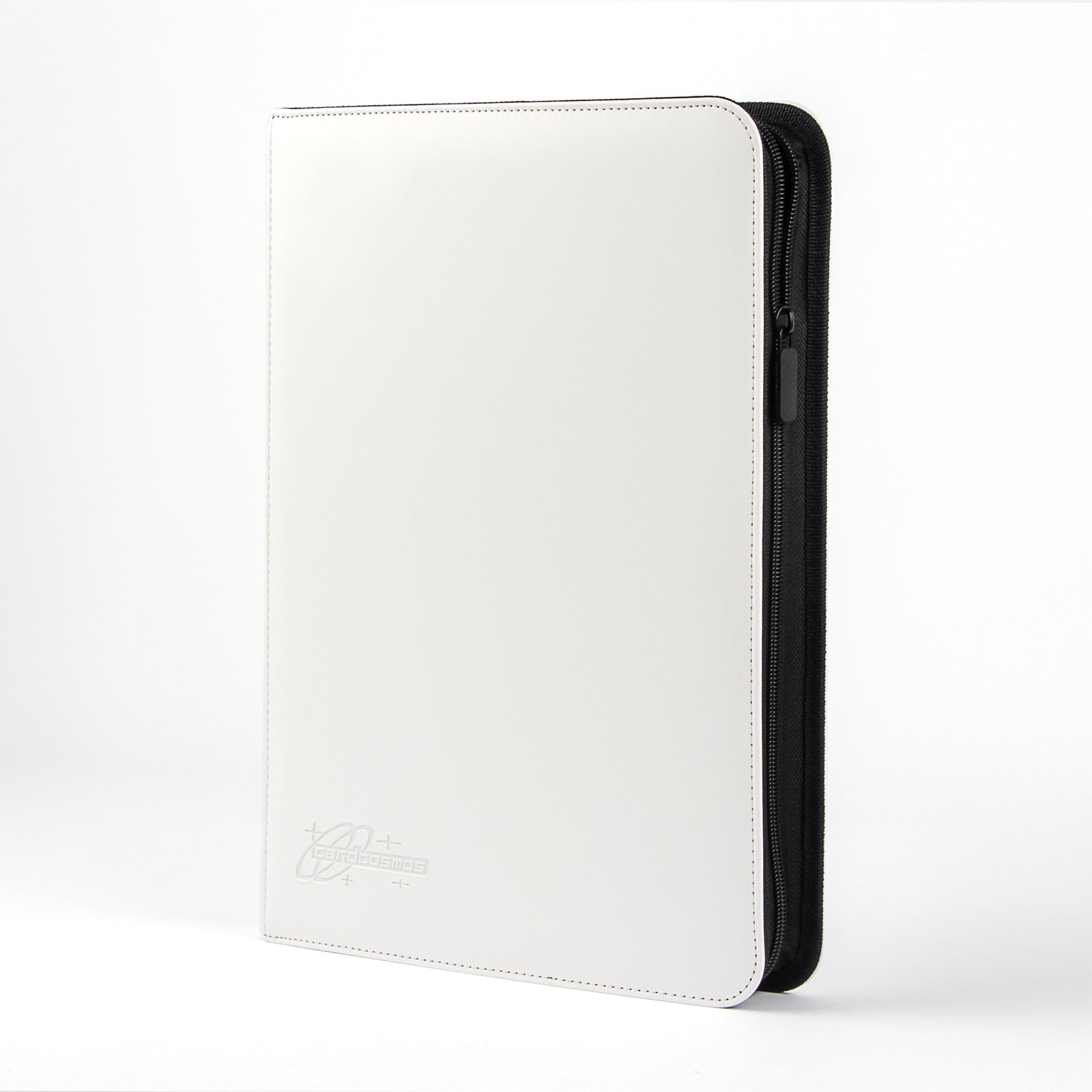 cardcosmos - 9 Pocket Strap Premium Leather Binder - Weiß