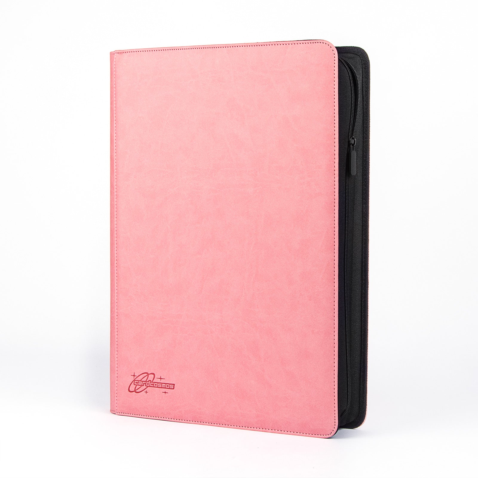 cardcosmos - Carpeta con cremallera premium XXL de cuero de 16 bolsillos - Rosa