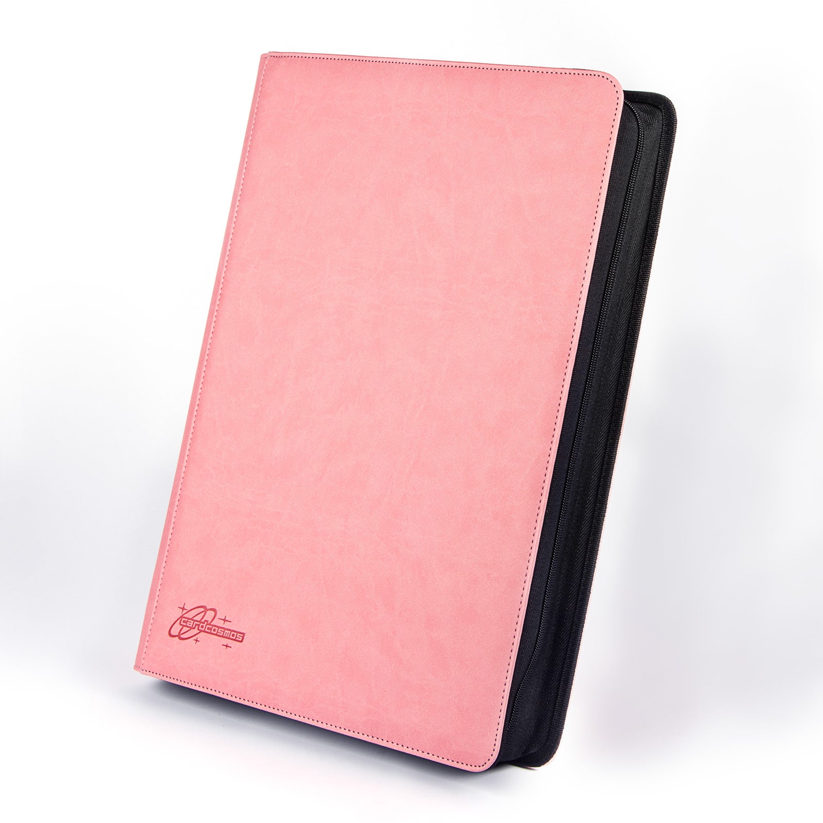 cardcosmos - Carpeta con cremallera premium XXL de cuero de 16 bolsillos - Rosa