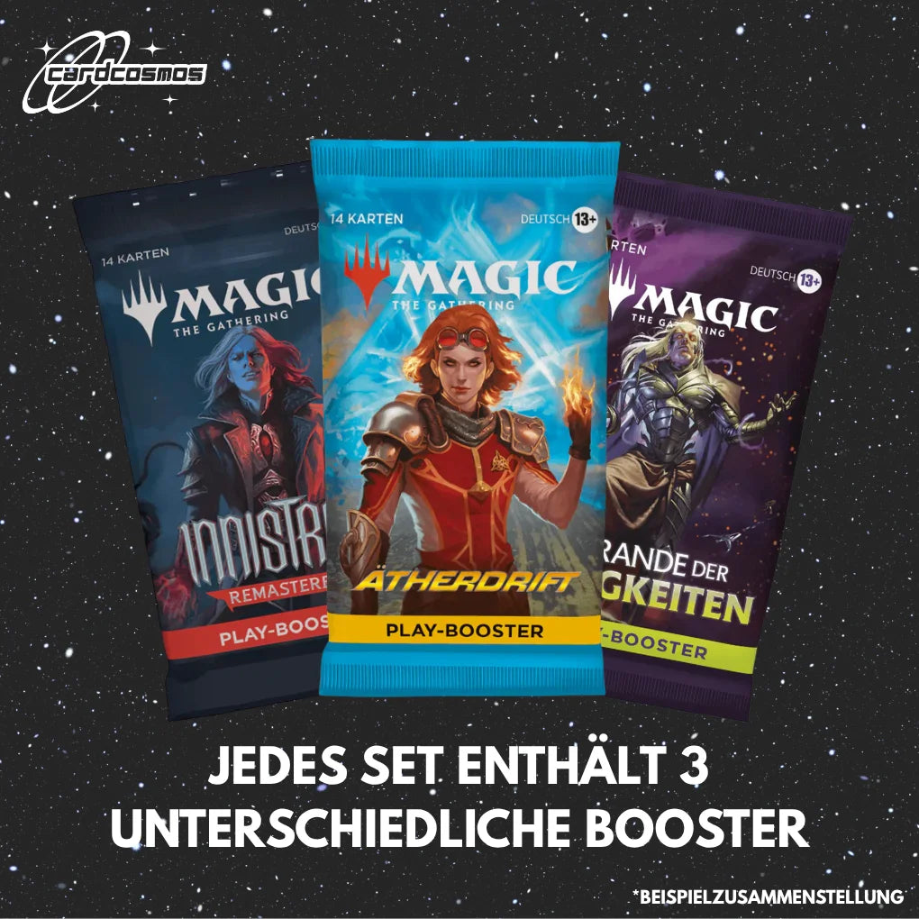 Magic: The Gathering Mystery Play Booster Set Alemán – 3 sobres aleatorios diferentes