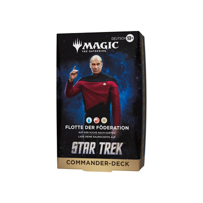 Magic: The Gathering - Star Trek Mazo commander Flota de la Federación - Alemán  