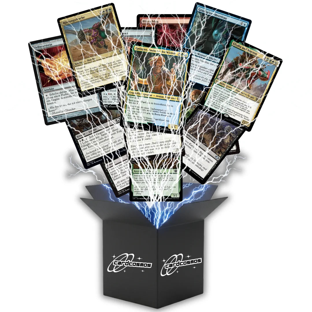 Magic: The Gathering Set de cartas Alemán – 200 cartas incl. 16 raras y 4 Foils + 100 fundas para cartas