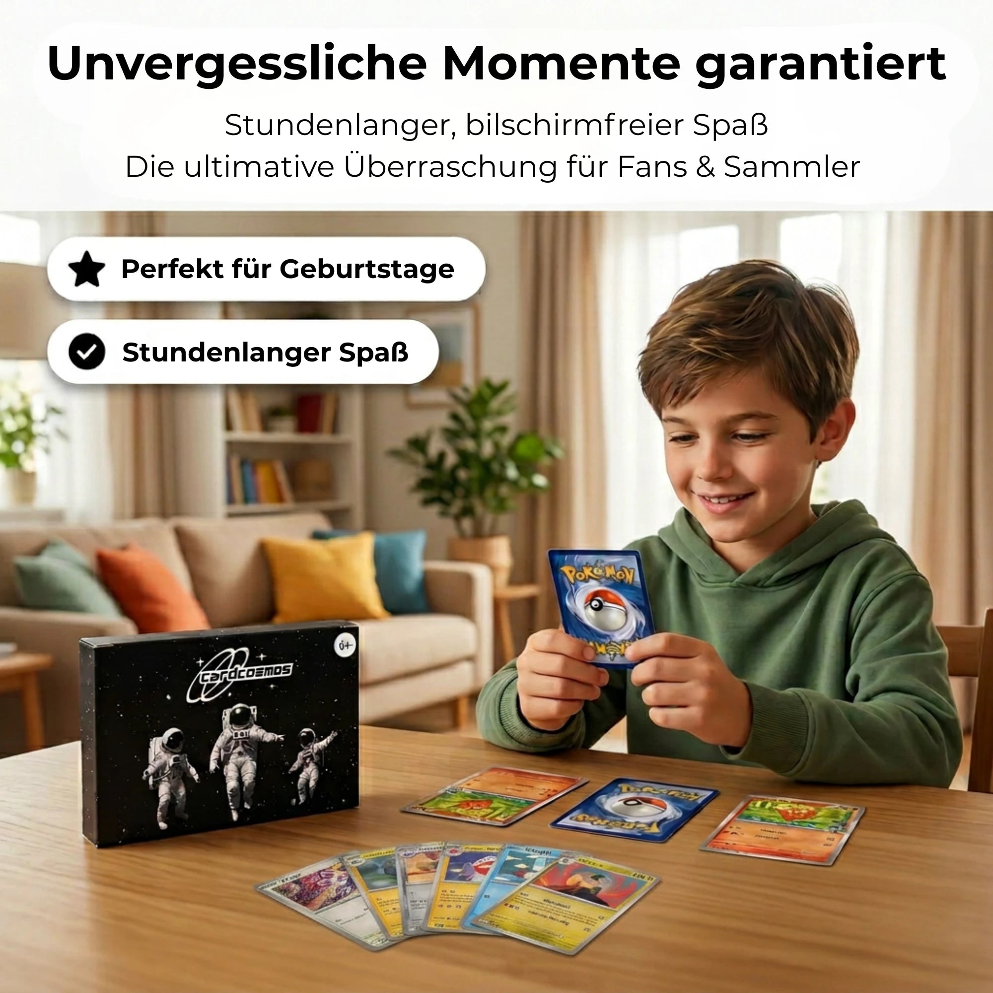Pokémon Card Set German – 30 cards incl. 4 Holo + 100 Card Sleeves