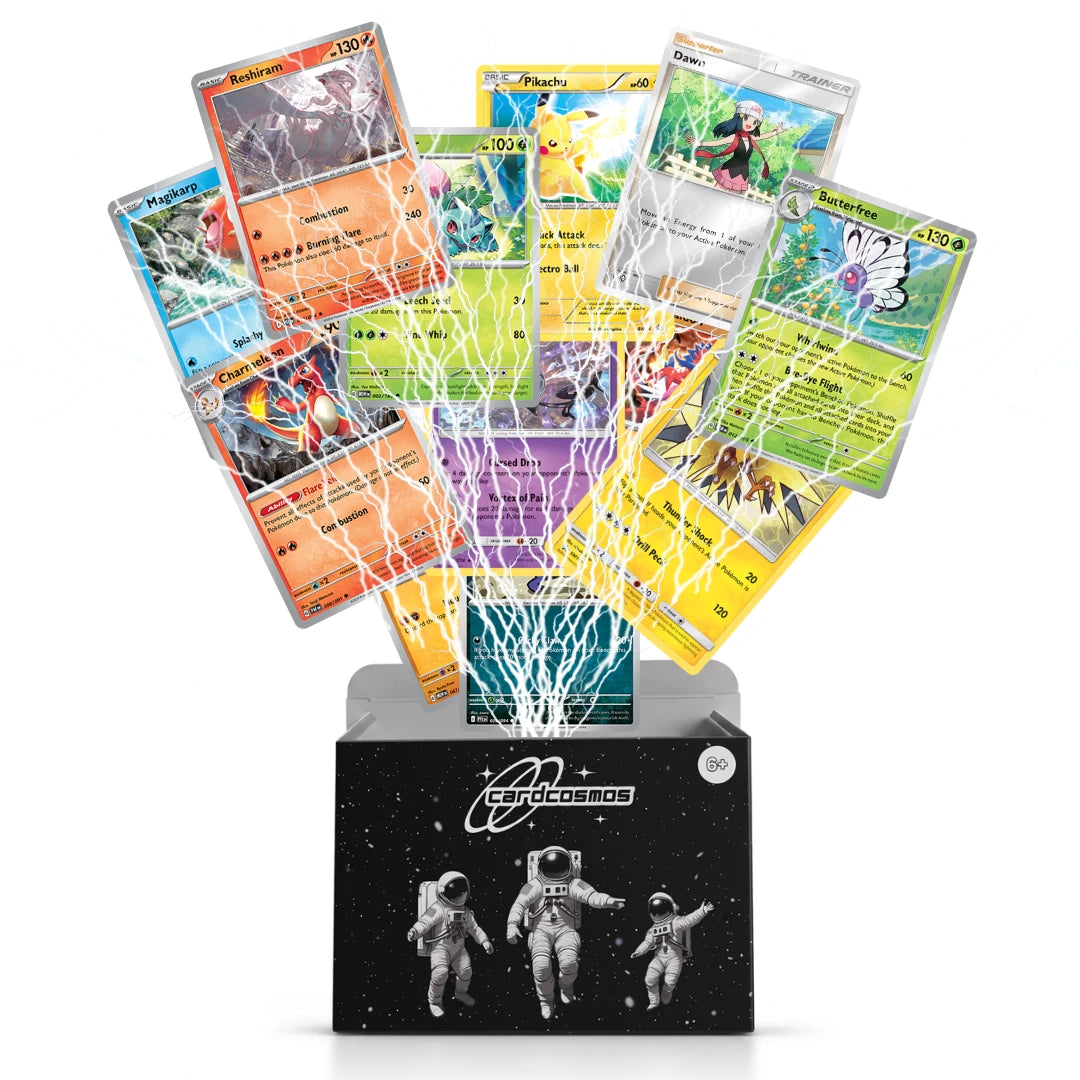 Set de cartas Pokémon Inglés – 100 cartas incl. 12 Holo + 100 fundas para cartas