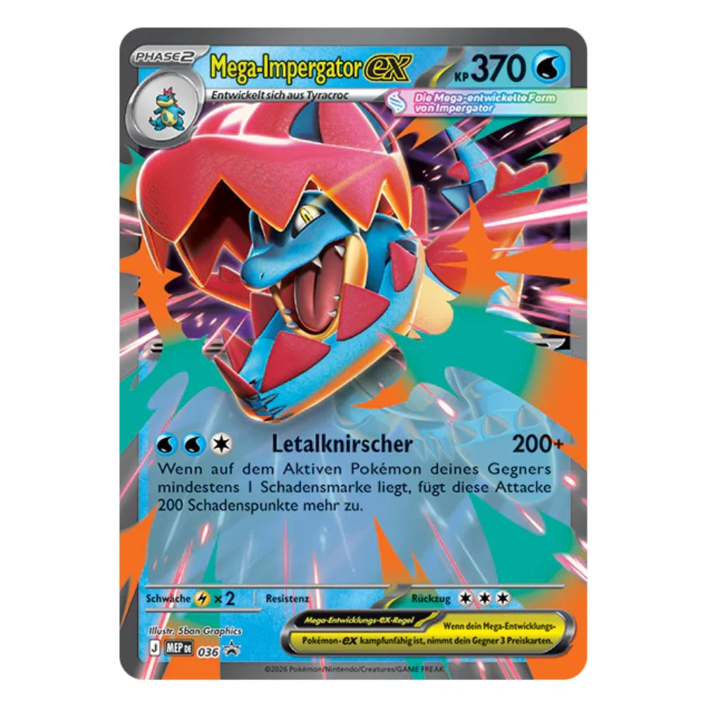 Pokémon - Mega Evolution Exalted Heroes – Mega Impergator ex Collection Box - German