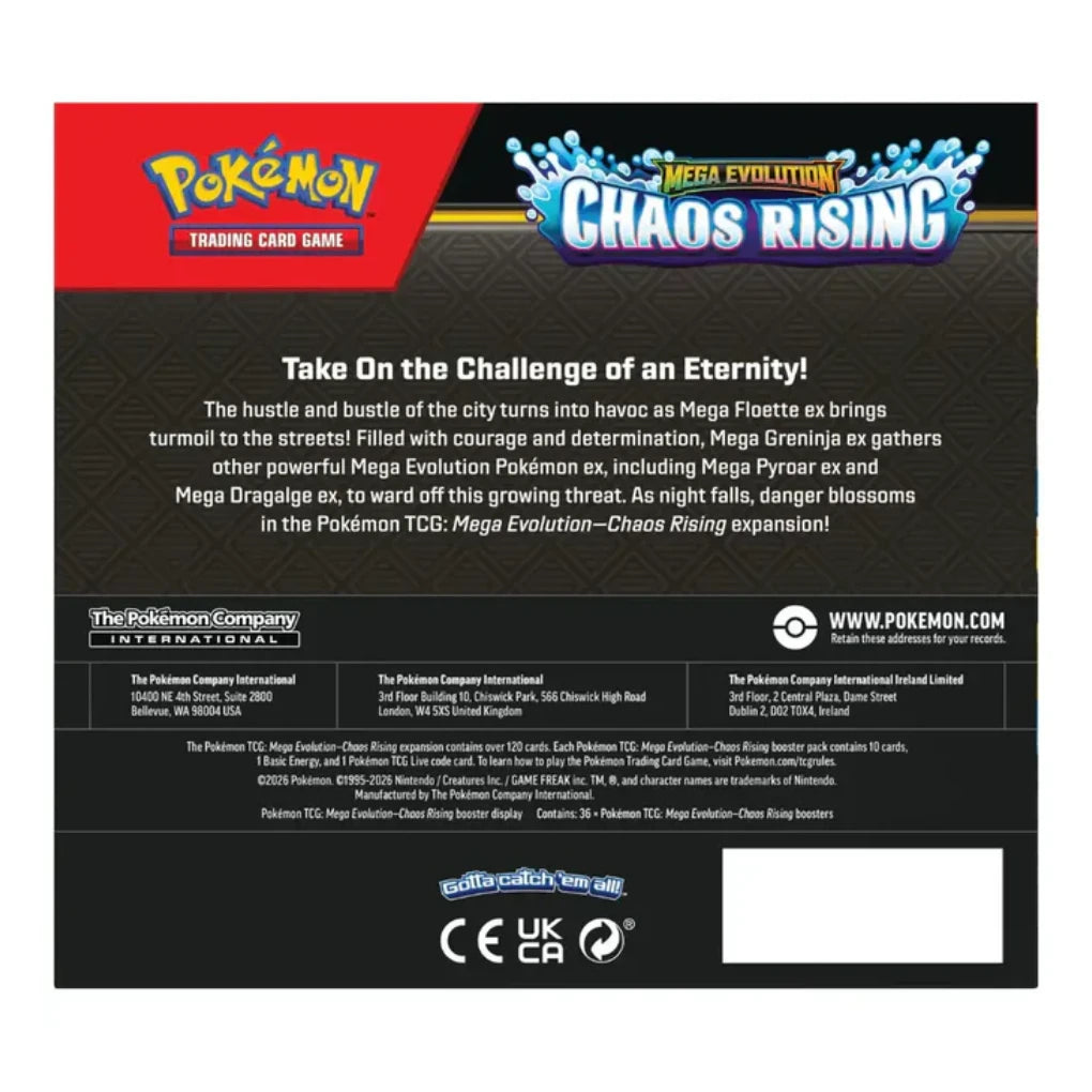Pokémon - Mega Evolution: Chaos Rising Booster Display - English