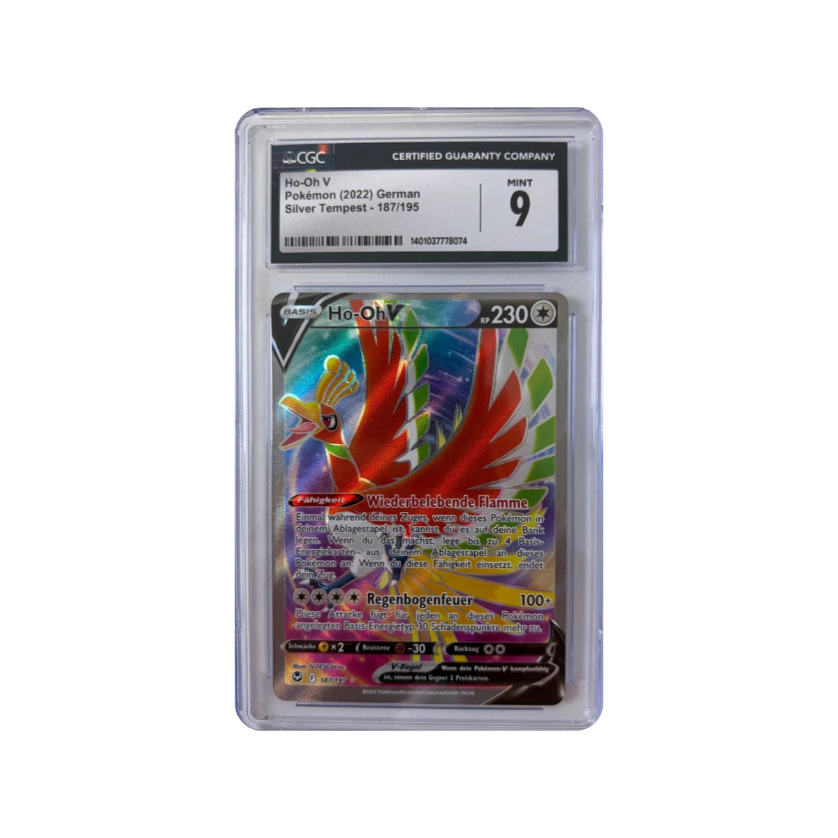 Pokémon - Ho-Oh V n.º 187/195 (Silver Tempest) – CGC 9 Mint