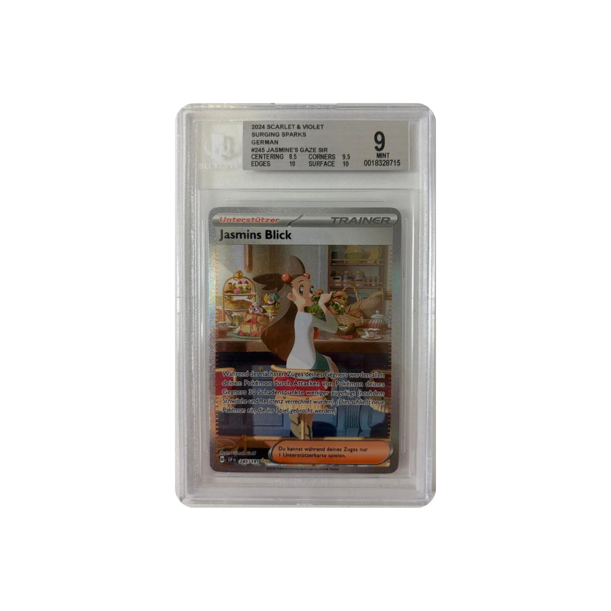 Pokémon - La mirada de Jasmine n.º 245/191 (Stürmische Funken) – Beckett 9 Mint