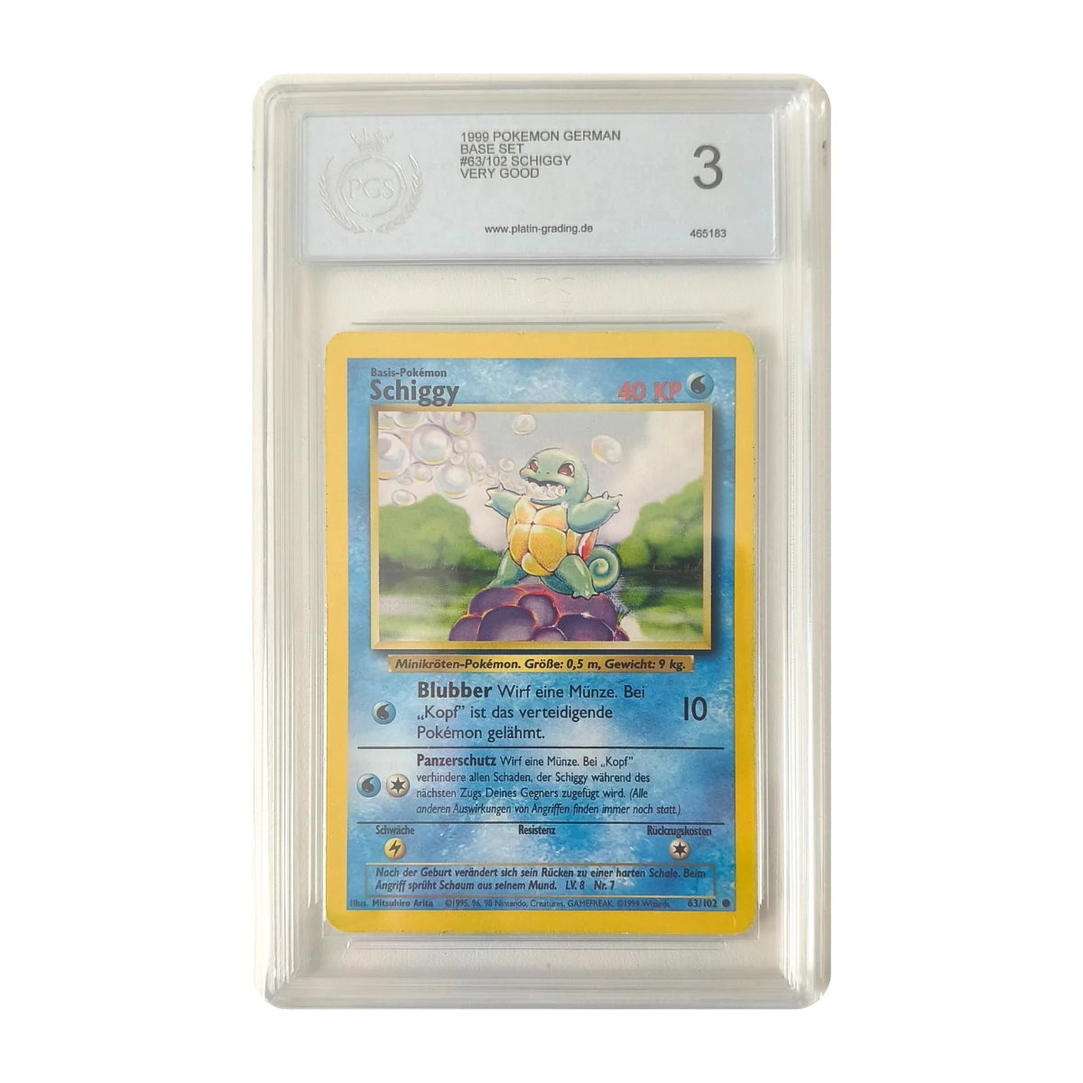 Pokémon - Schiggy #63/102 (Base Set) – PCS 3 Very Good
