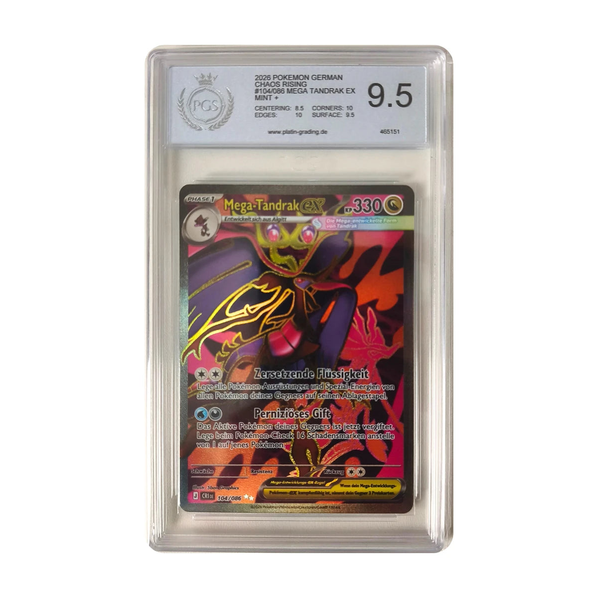 Pokémon - Mega-Tandrak ex 104/086 (Chaos Rising) – PGS 9.5 Mint+