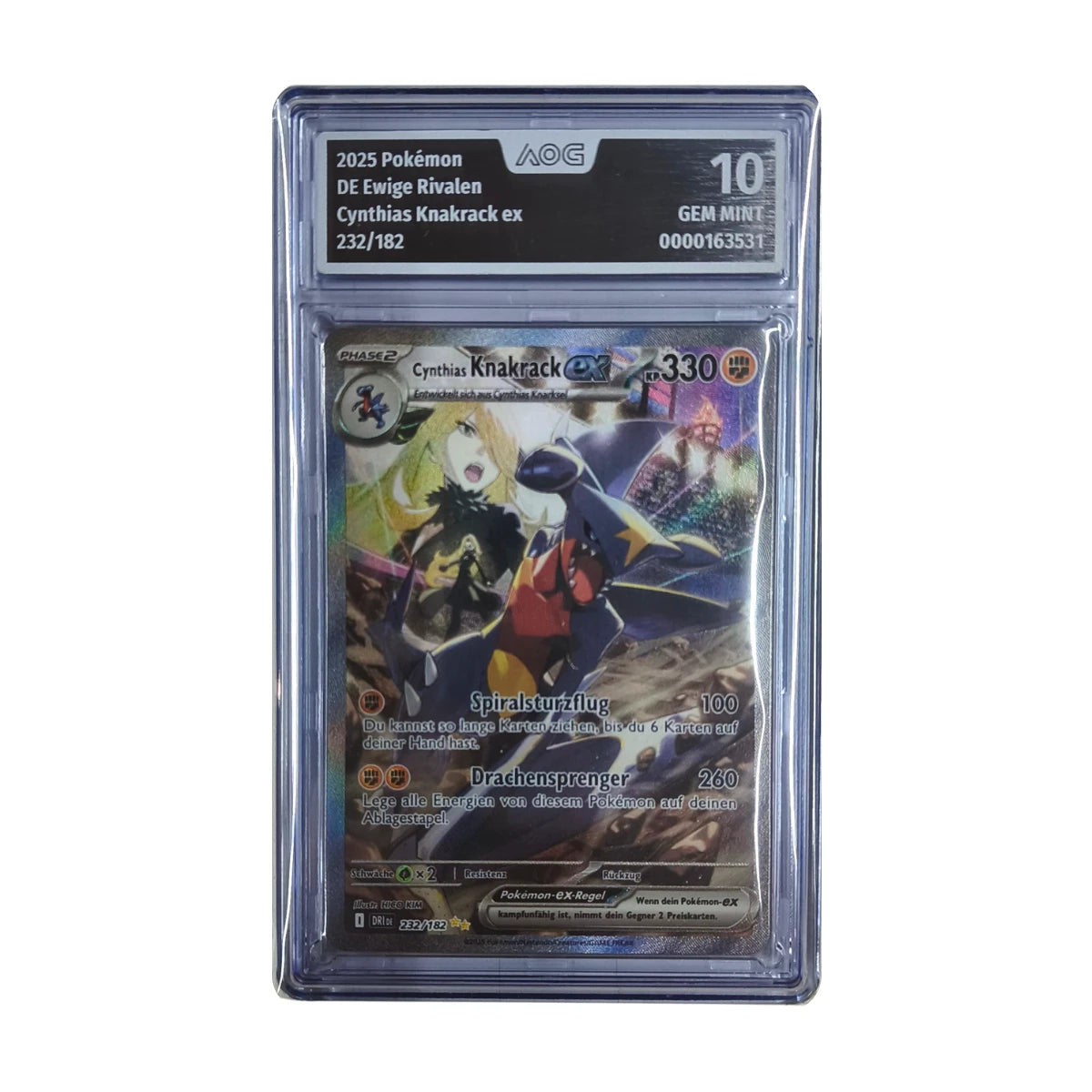 Pokémon - Cynthia's Knakracke ex #232/182 (Ewige Rivalen) – AOG 10 Gem Mint