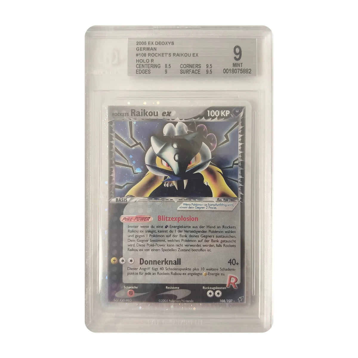 Pokémon - Rocket's Raikou ex #108/107 (EX Deoxys) – Beckett 9 Mint