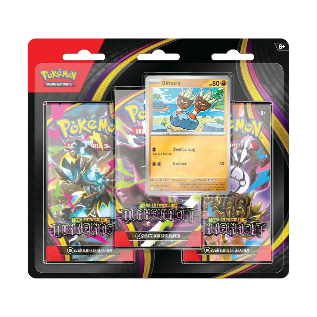 Pokémon - Mega Evolución: Dunkelnacht Blíster 3-Pack - Alemán
