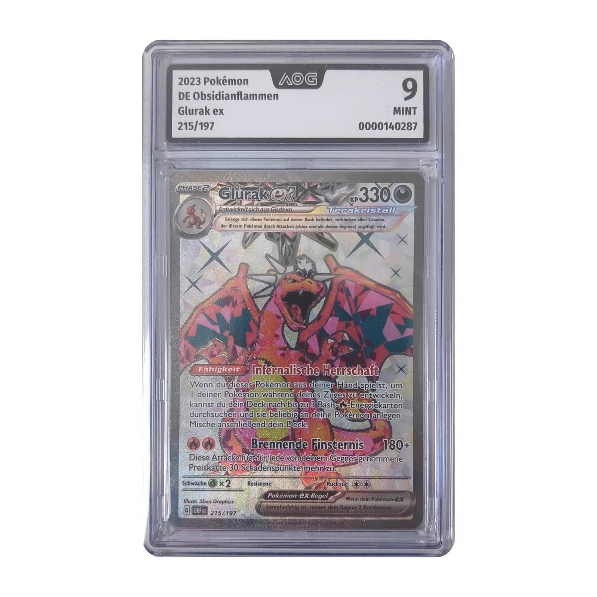 Pokémon - Glurak ex #215/197 (Obsidianflammen) – AOG 9 Mint