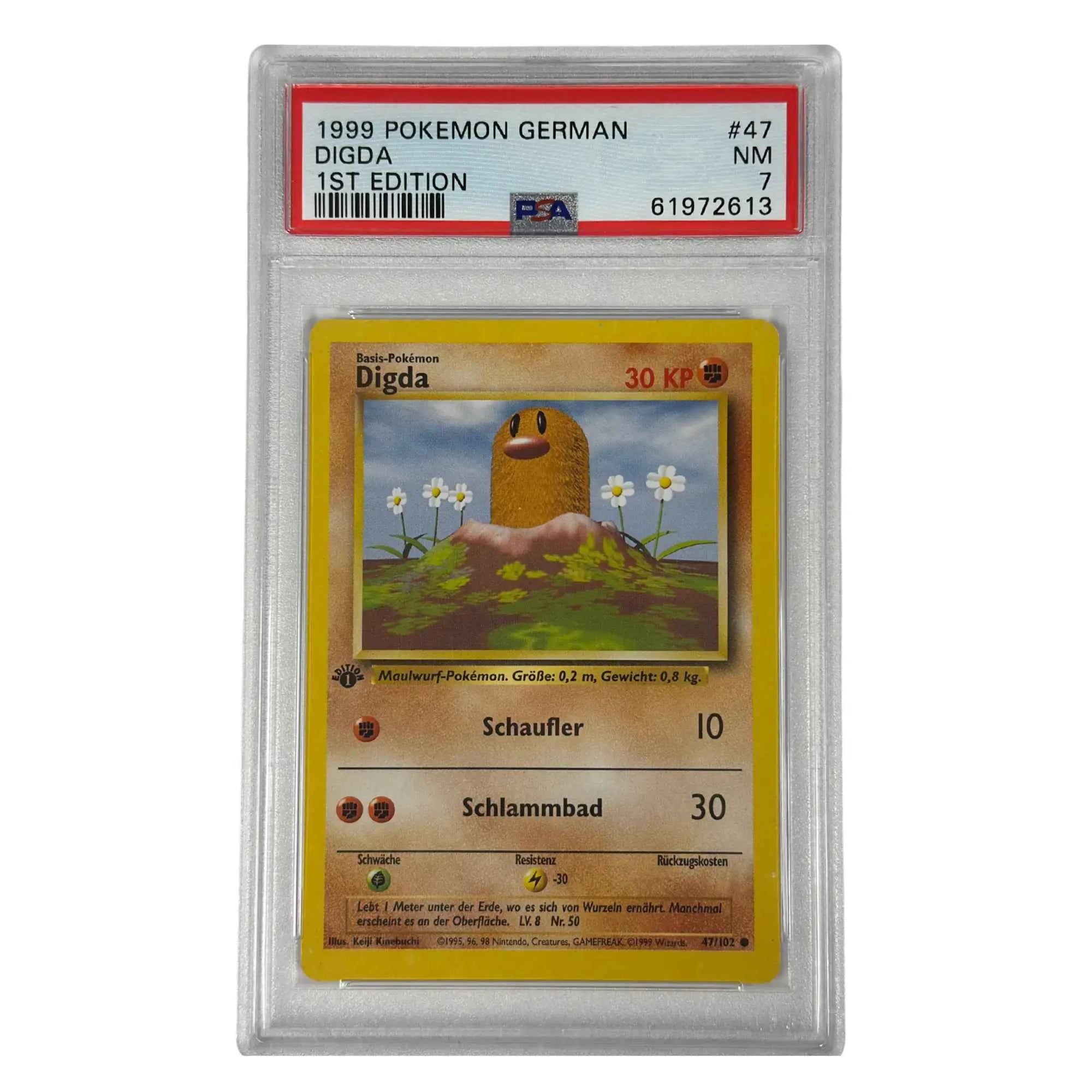 Pokémon - Digda 1st Edition #47/102 (Base Set) – PSA 7 Near Mint