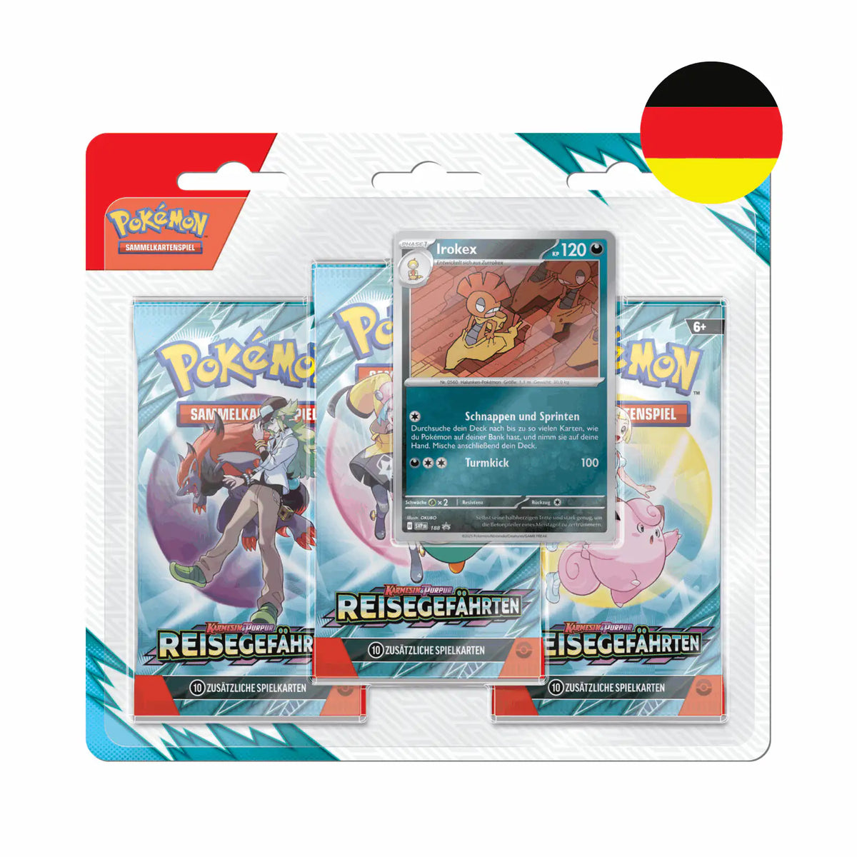 Pokémon - Karmesin & Purpur Reisegefährten 3-Pack Blister - Irokex - DE