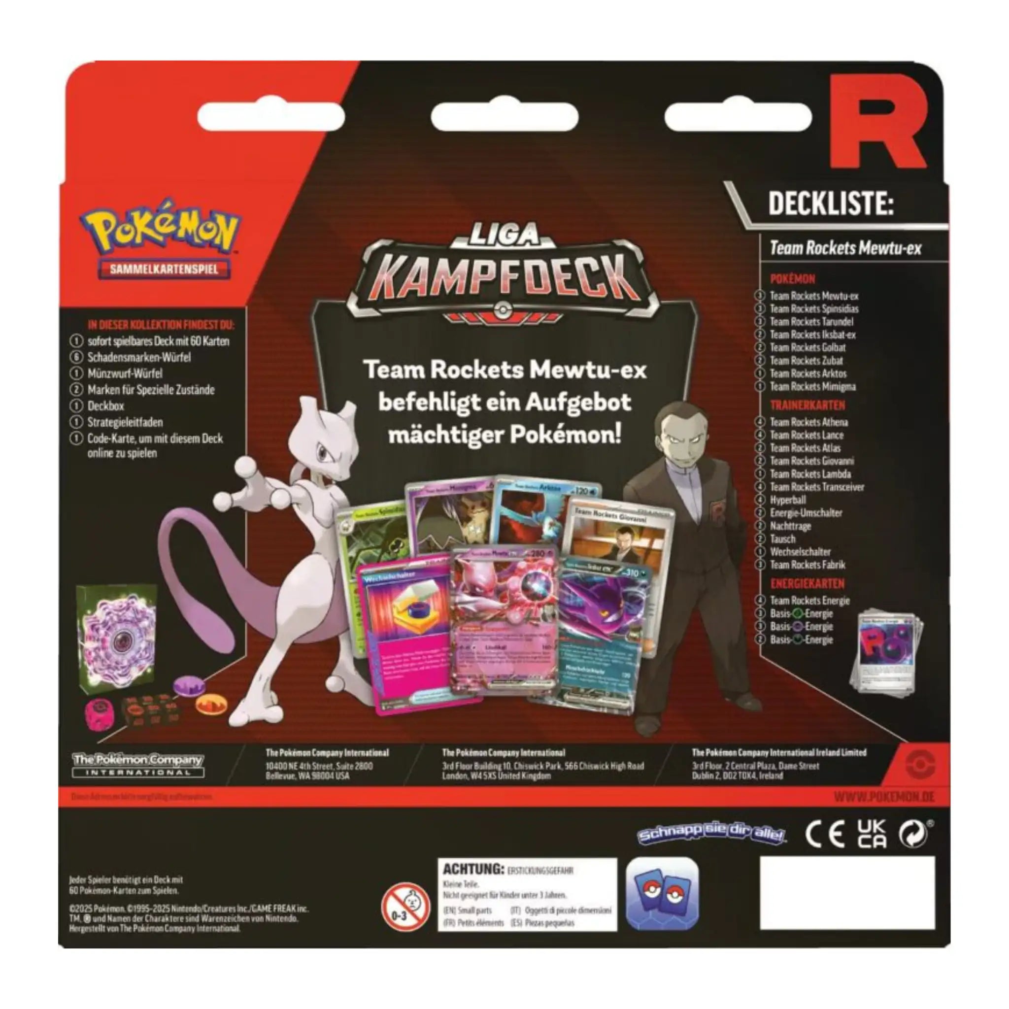 Pokémon - Team Rockets Mewtu-ex Liga-Kampfdeck - DE