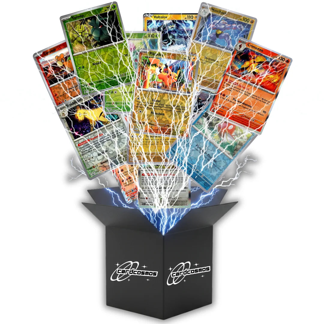 Pokémon Holo Karten Set Deutsch – 50 Holo & Reverse Holo Karten + 100 Kartenhüllen