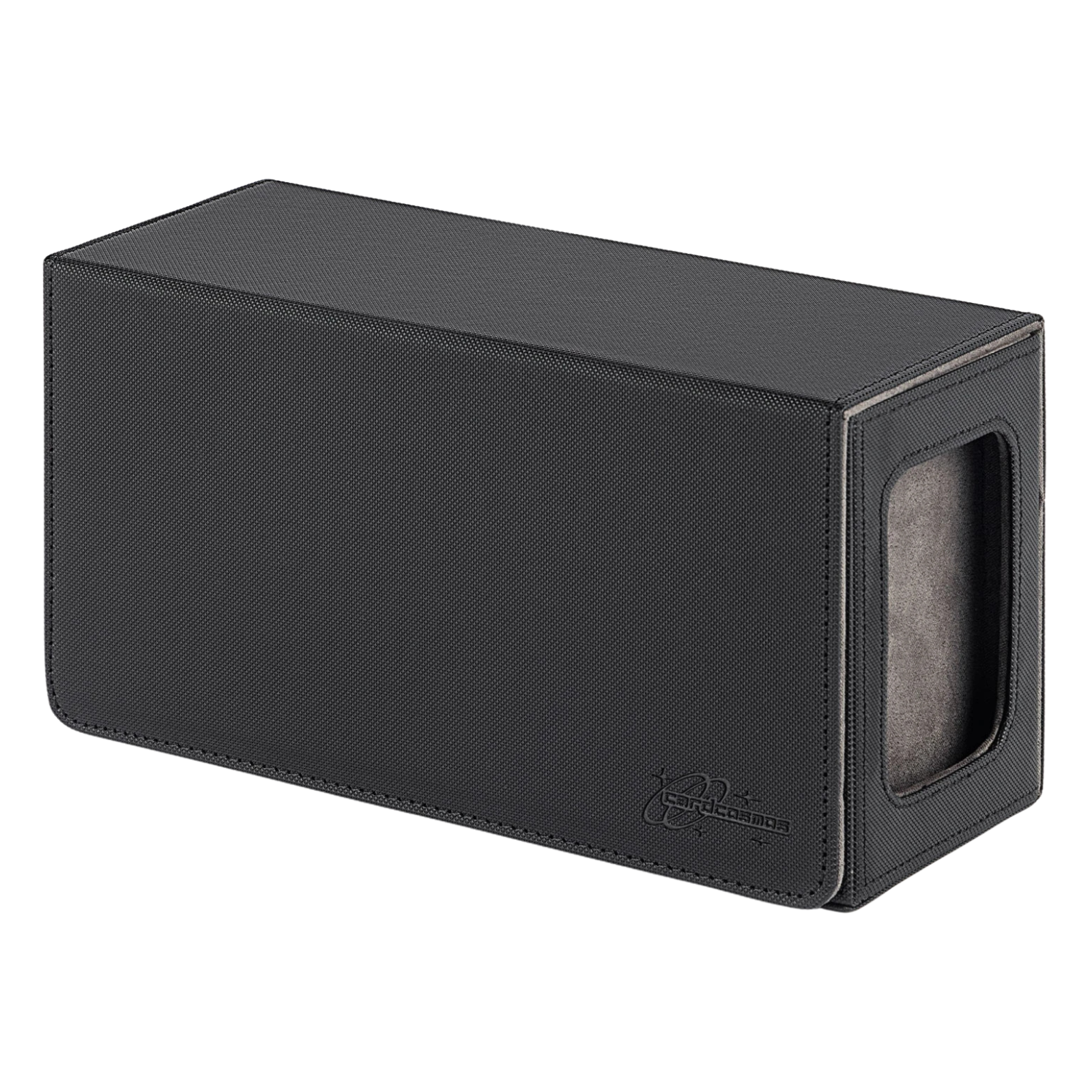 cardcosmos - Caja premium para mazo con bandeja para Dados para más de 200 cartas Negra