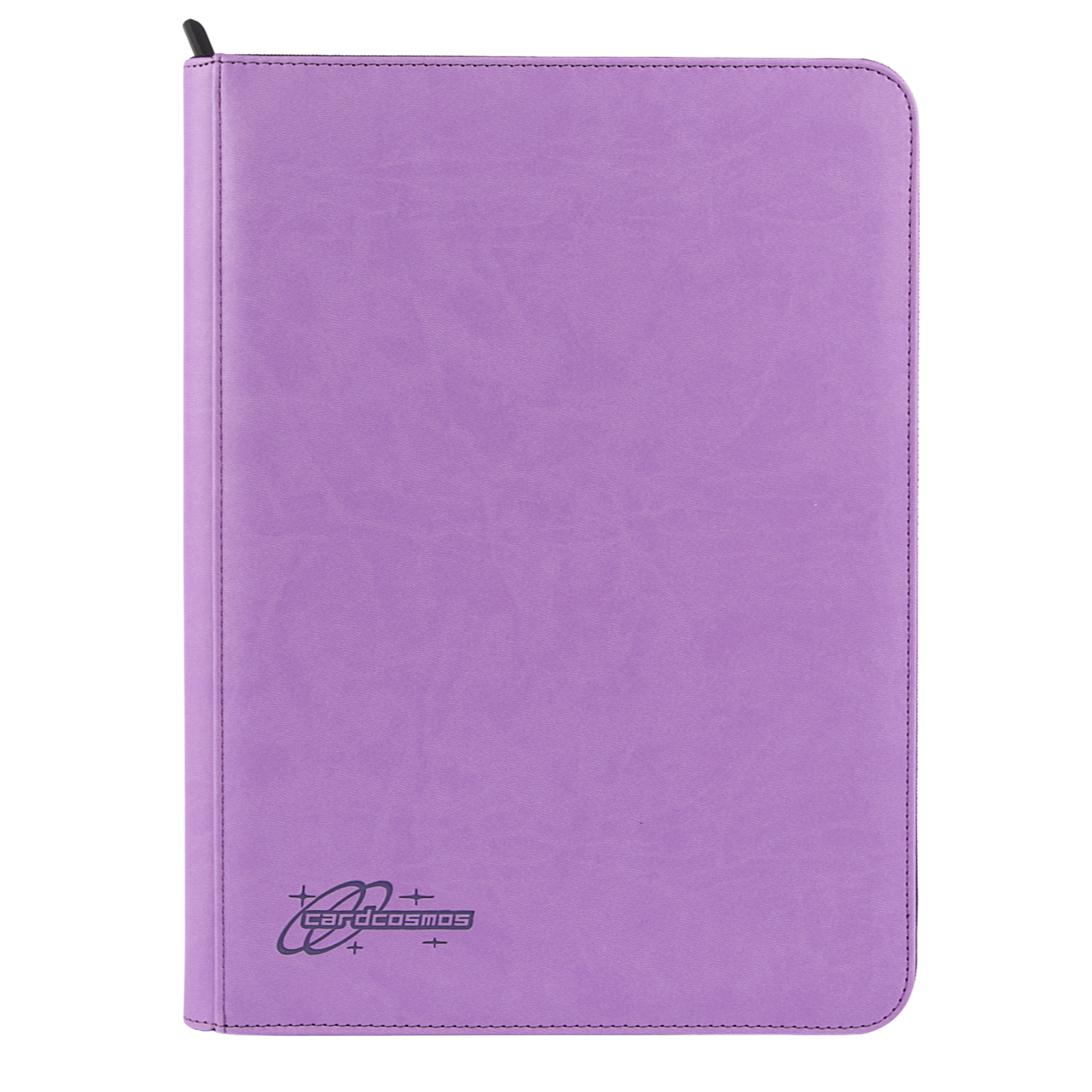 cardcosmos - Carpeta premium de cuero con cremallera y 9 bolsillos - Lila