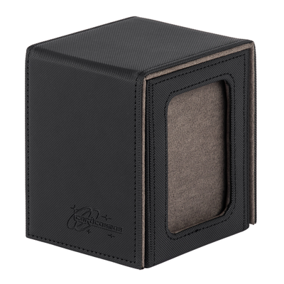 cardcosmos - 100+ Commander Deck Box mit Sichtfenster - Schwarz
