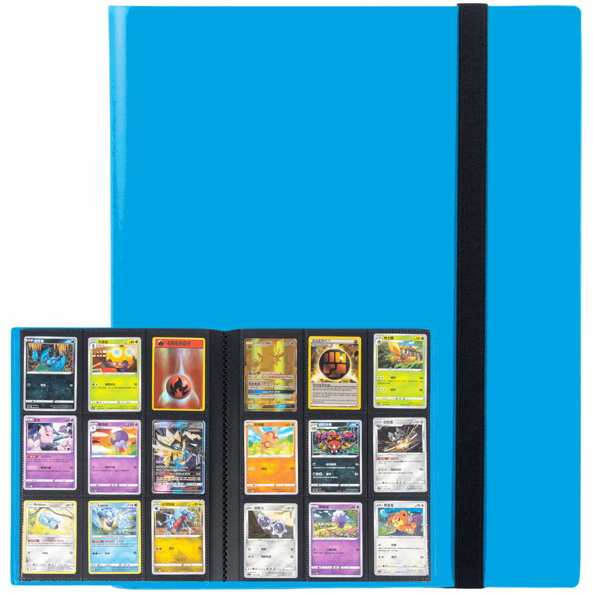 cardcosmos - 9 Pocket Basic Strap Binder - Hellblau