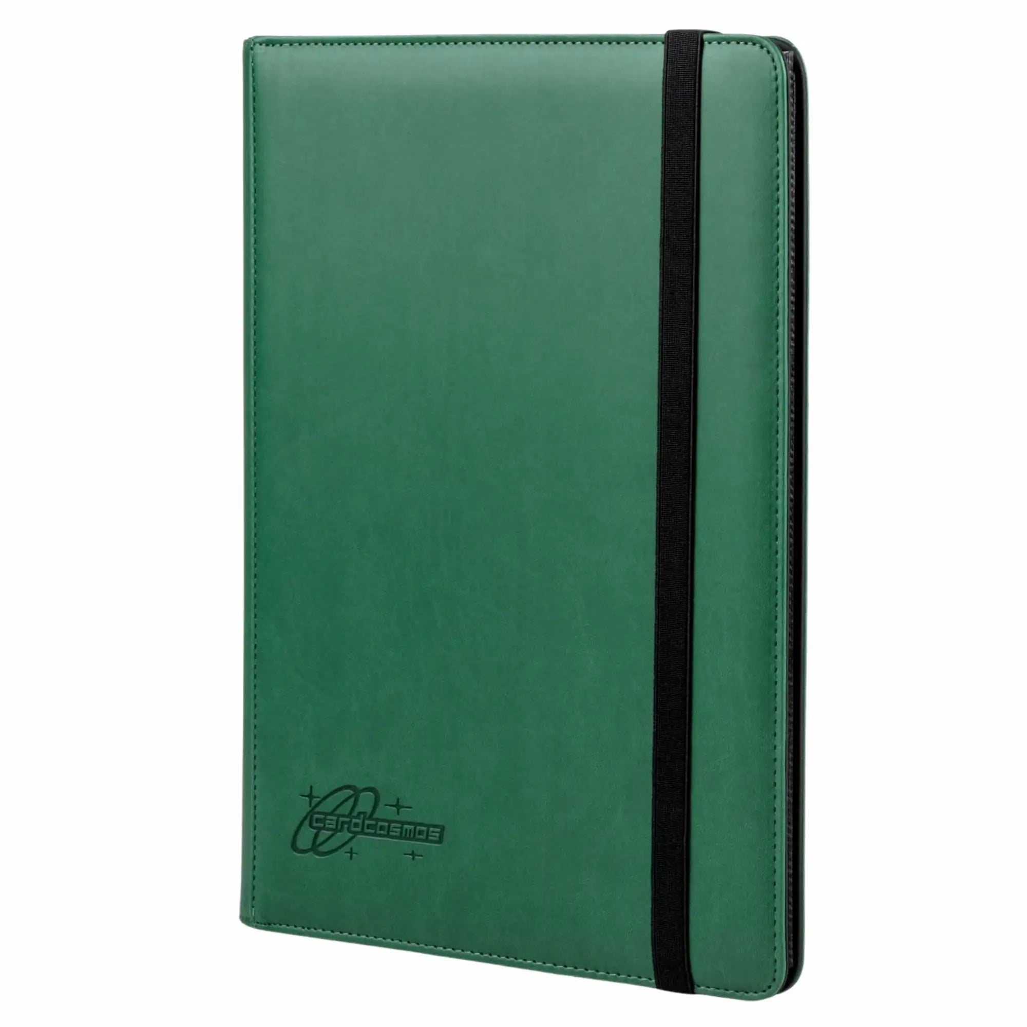 cardcosmos - 9 Pocket Strap Premium Leather Binder - Dunkelgrün