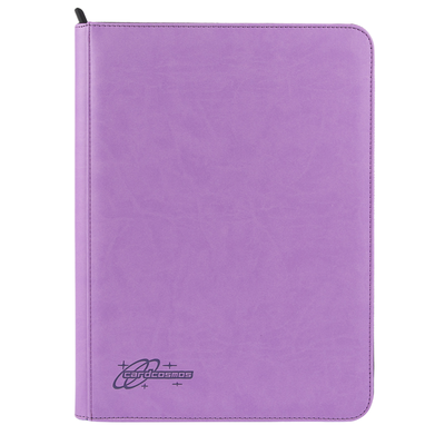 cardcosmos - 9 Pocket Zip Premium Leather Binder - Lila