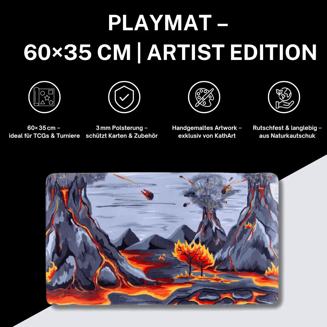 cardcosmos - Artwork Premium Playmat - Fiery Mountains