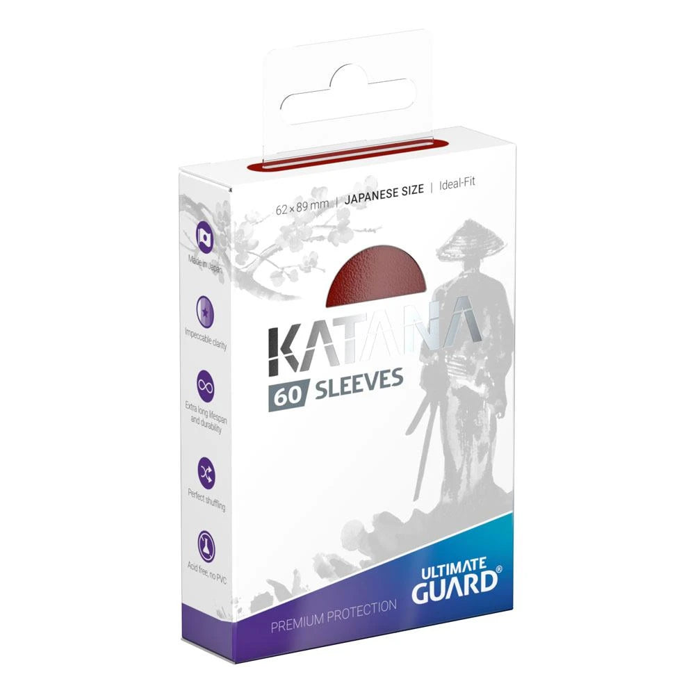 Ultimate Guard Katana Fundas Tamaño japonés Rojo – 60 unidades
